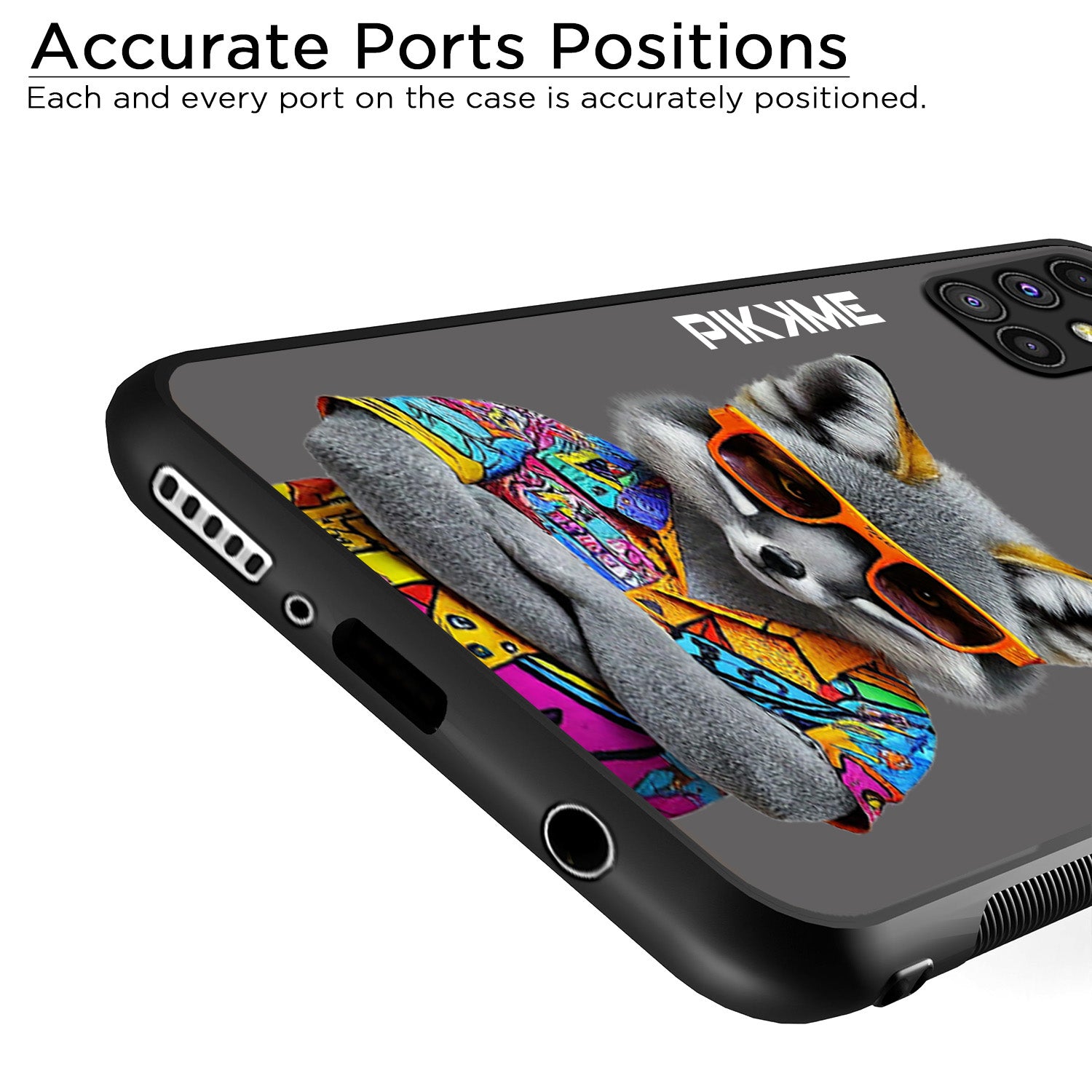 Pikkme Grey Wolf Swag Samsung Galaxy M51 Nim2 Back Cover (Design 01)