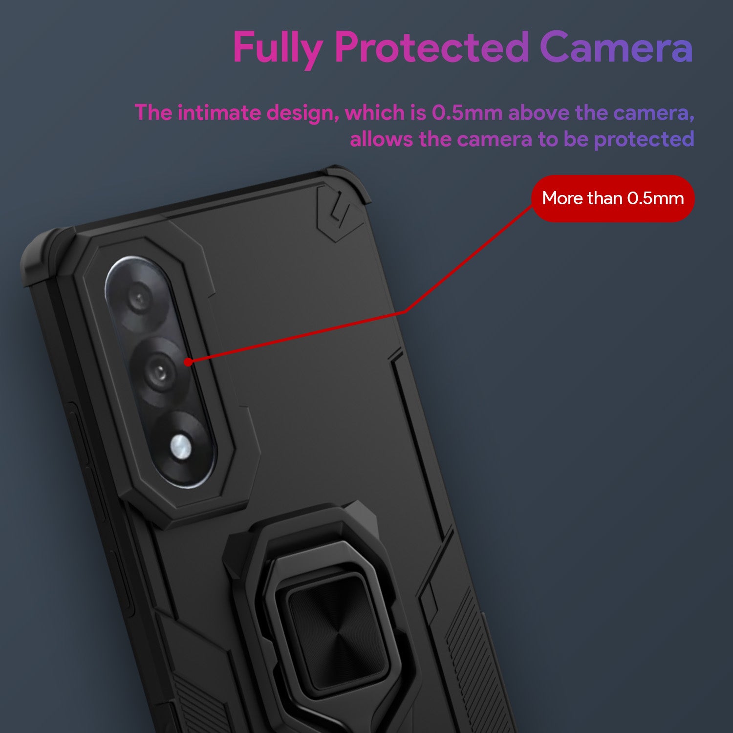 Pikkme black D15 Tough Armor mobile back cover for OnePlus Nord 5 5G – photo 6