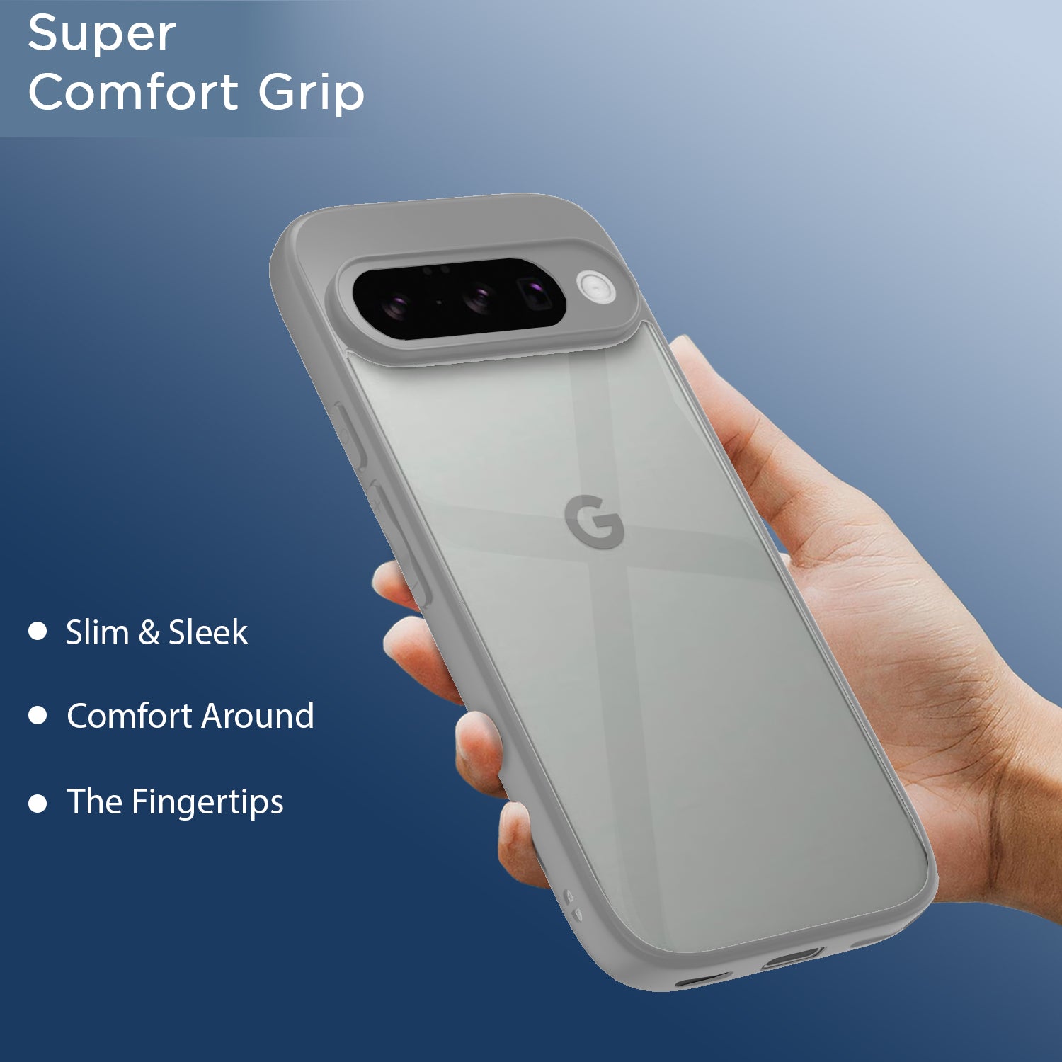 Pikkme Google Pixel 10 Eagle 2 Shockproof Sleek Hybrid Armor Back Cover (Grey)