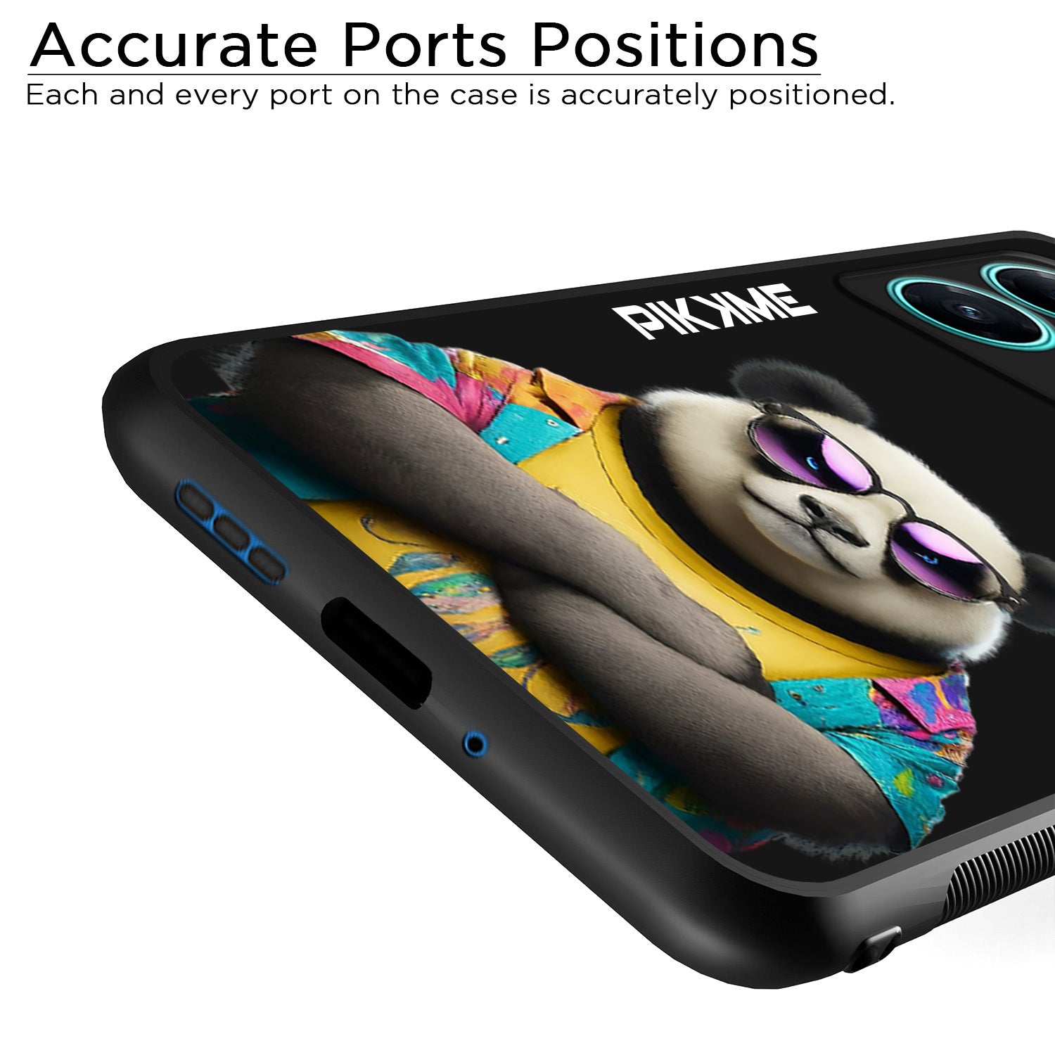 Pikkme Black Panda Swag Vivo V25 5G Nim2 Back Cover (Design 05)