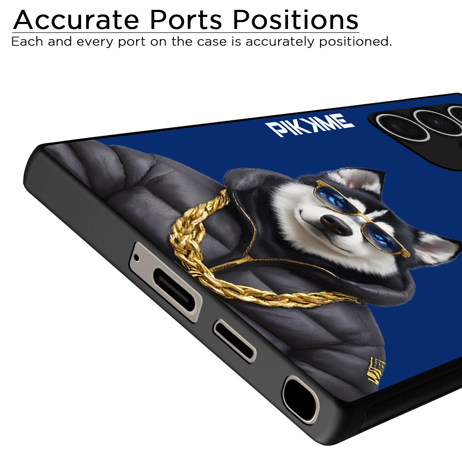 Pikkme Blue Dog Swag Samsung Galaxy S24 Ultra 5G Nim2 Back Cover (Design 08)