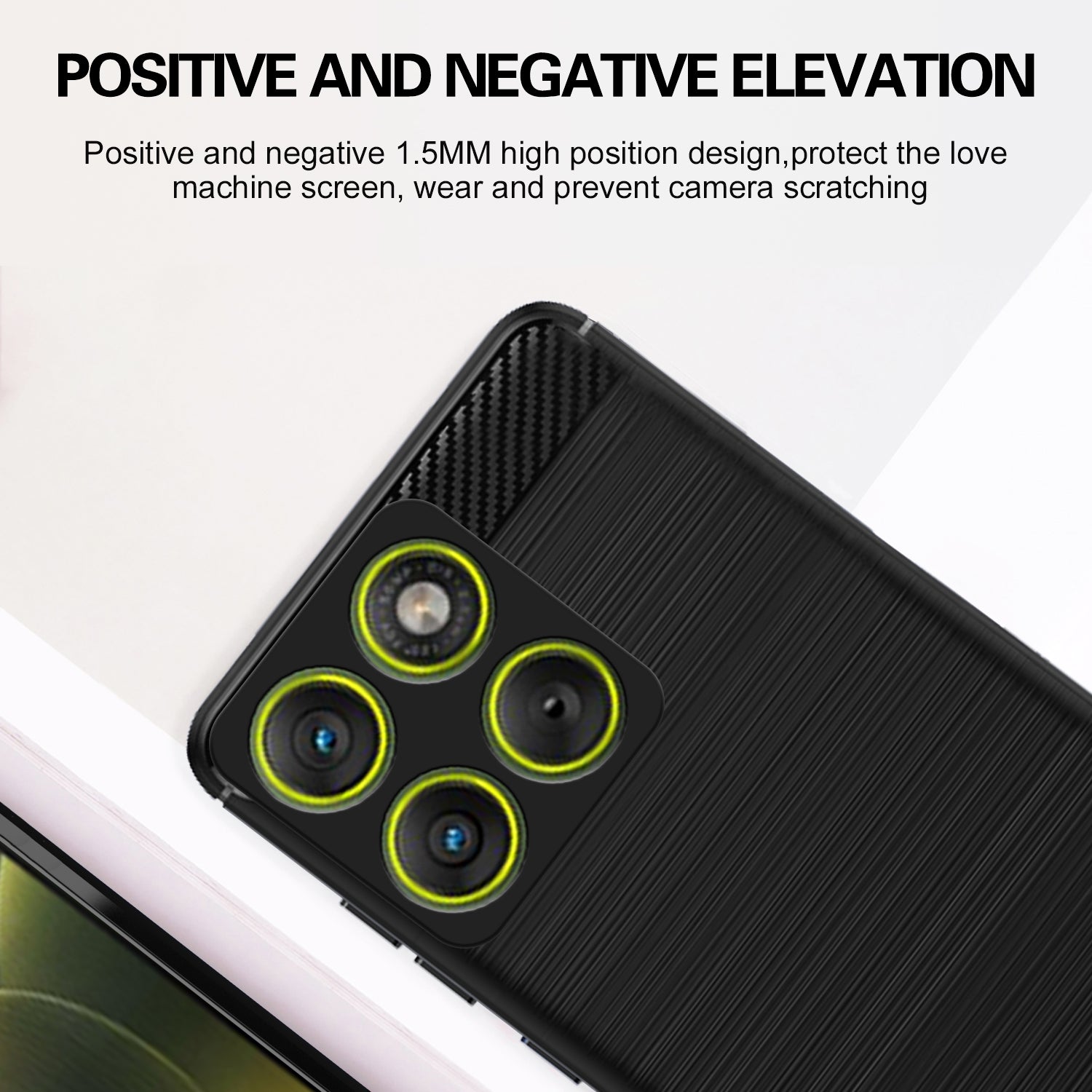 Pikkme Motorola Moto Edge 70 5G Hybrid Carbon Fiber Back Cover (Black)