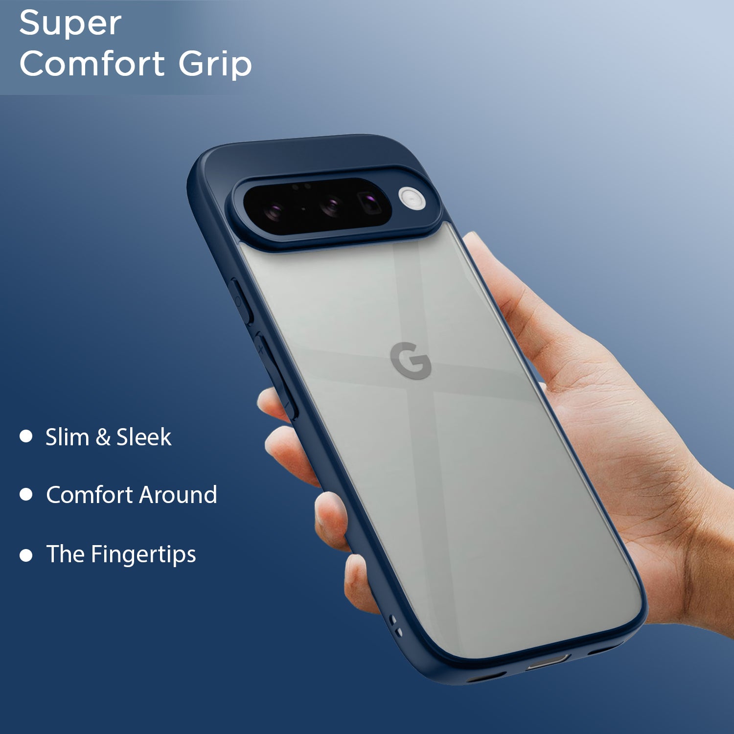 Pikkme Google Pixel 10 Eagle 2 Shockproof Sleek Hybrid Armor Back Cover (Blue)