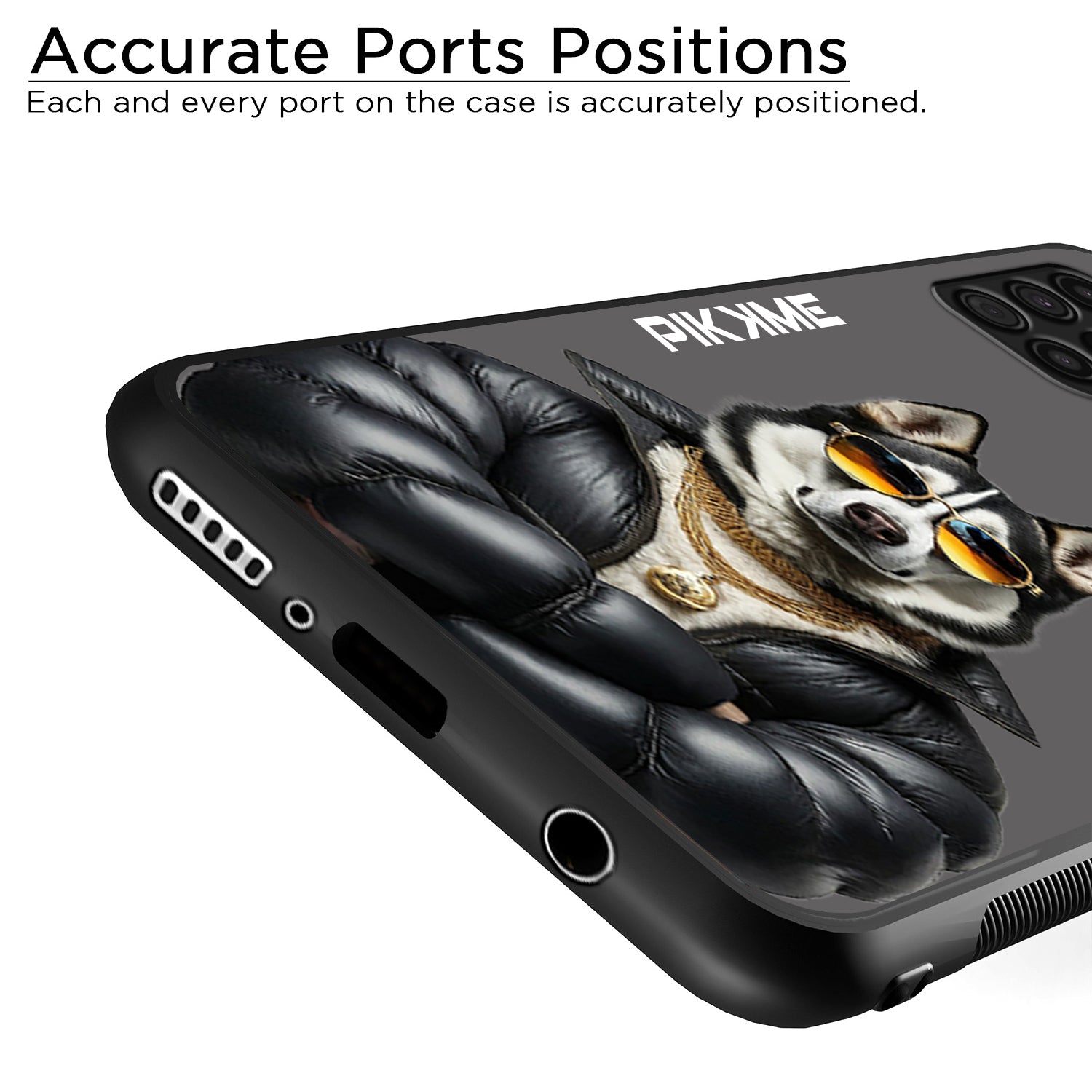 Pikkme Grey Dog Swag Samsung Galaxy M31s Nim2 Back Cover (Design 02)