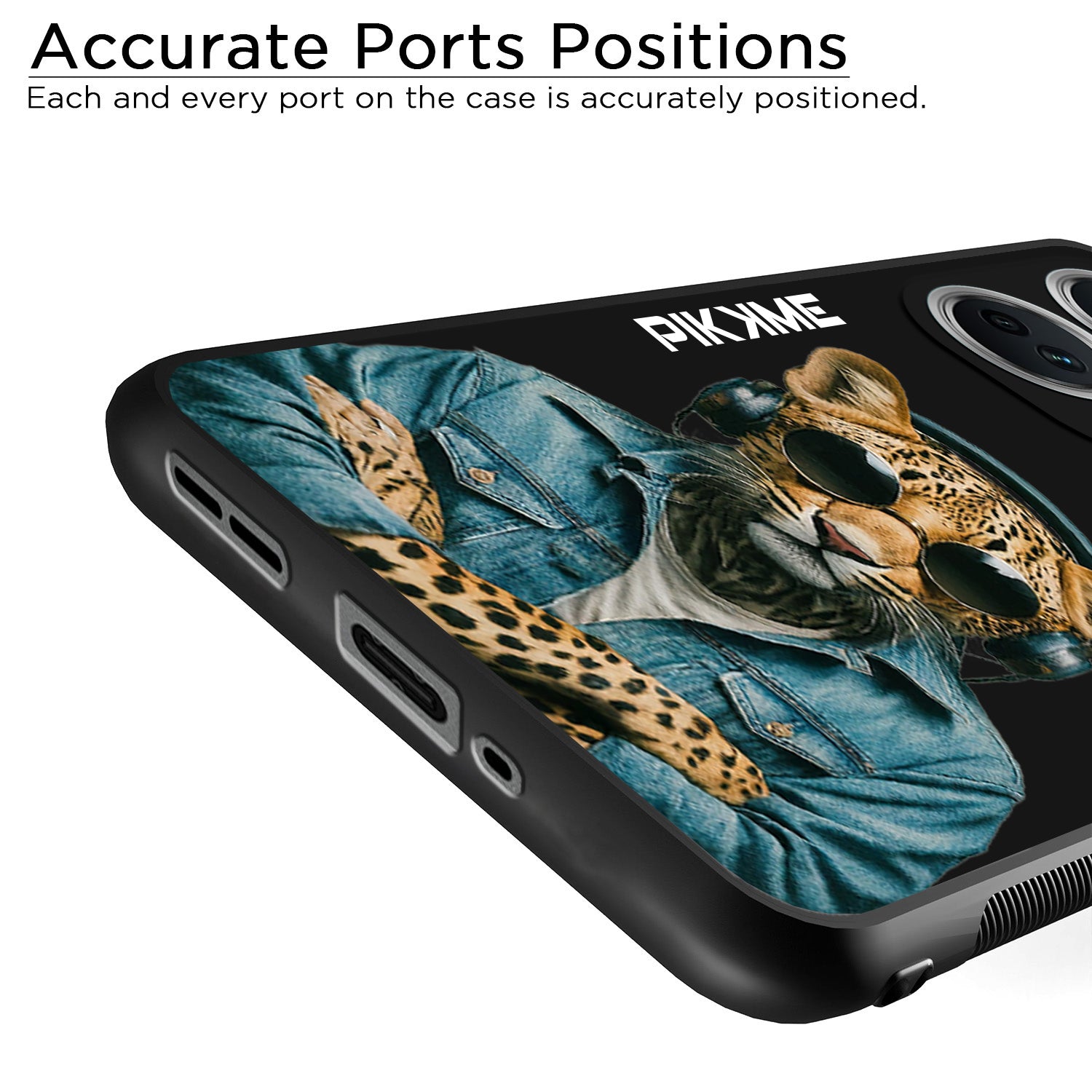 Pikkme Back Cover Pc Tpu + Printed Cool Funky Stylish Black Leopard Swag Raised Edges Camera Protection |Bumper Case For OnePlus Nord Ce 3 5G