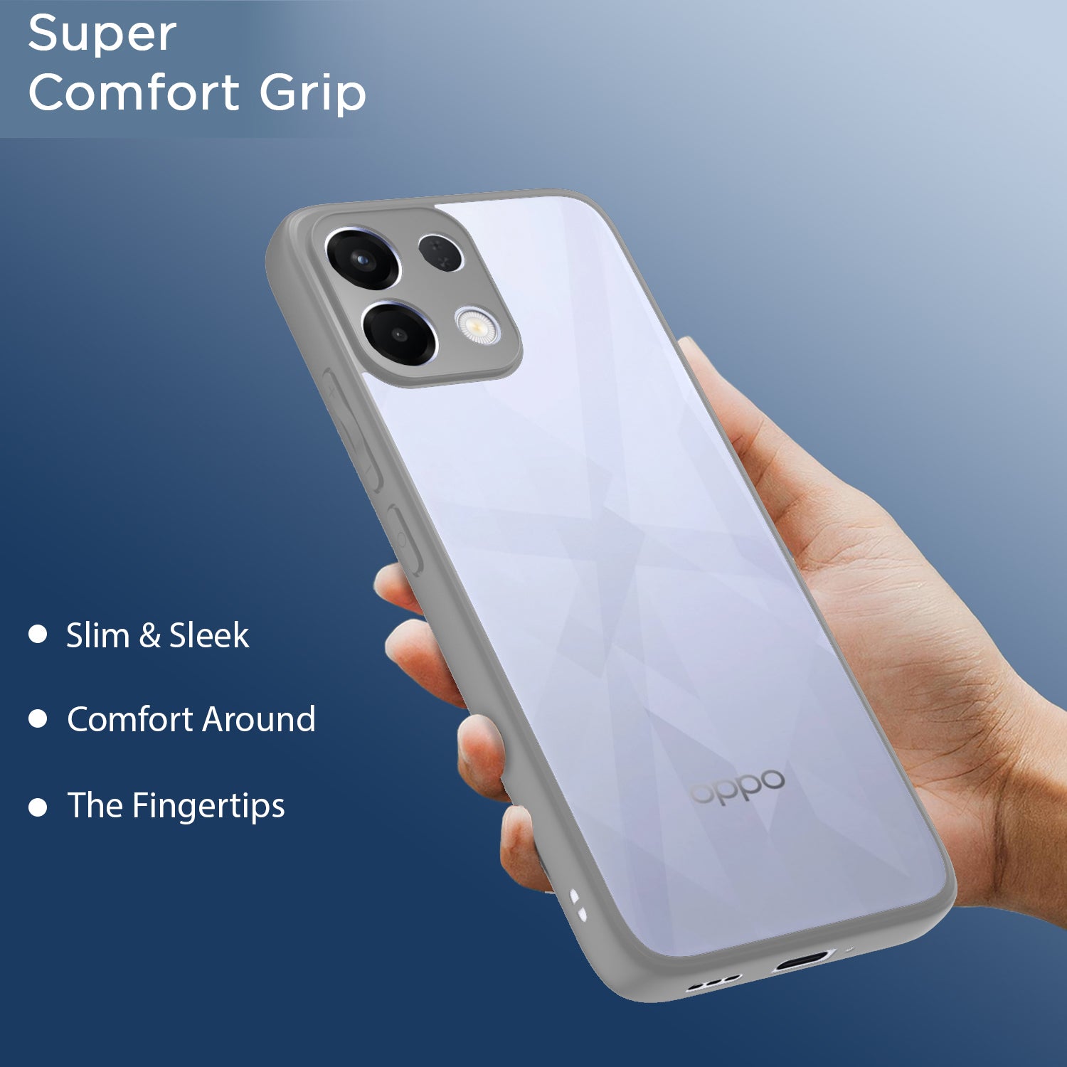 Pikkme Oppo K13 5G Eagle 2 Shockproof Sleek Hybrid Armor Back Cover (Grey)