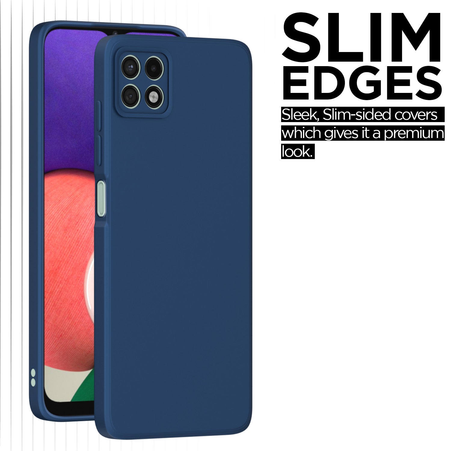 Pikkme Samsung Galaxy A22 5G Liquid Silicone Back Cover | Blue