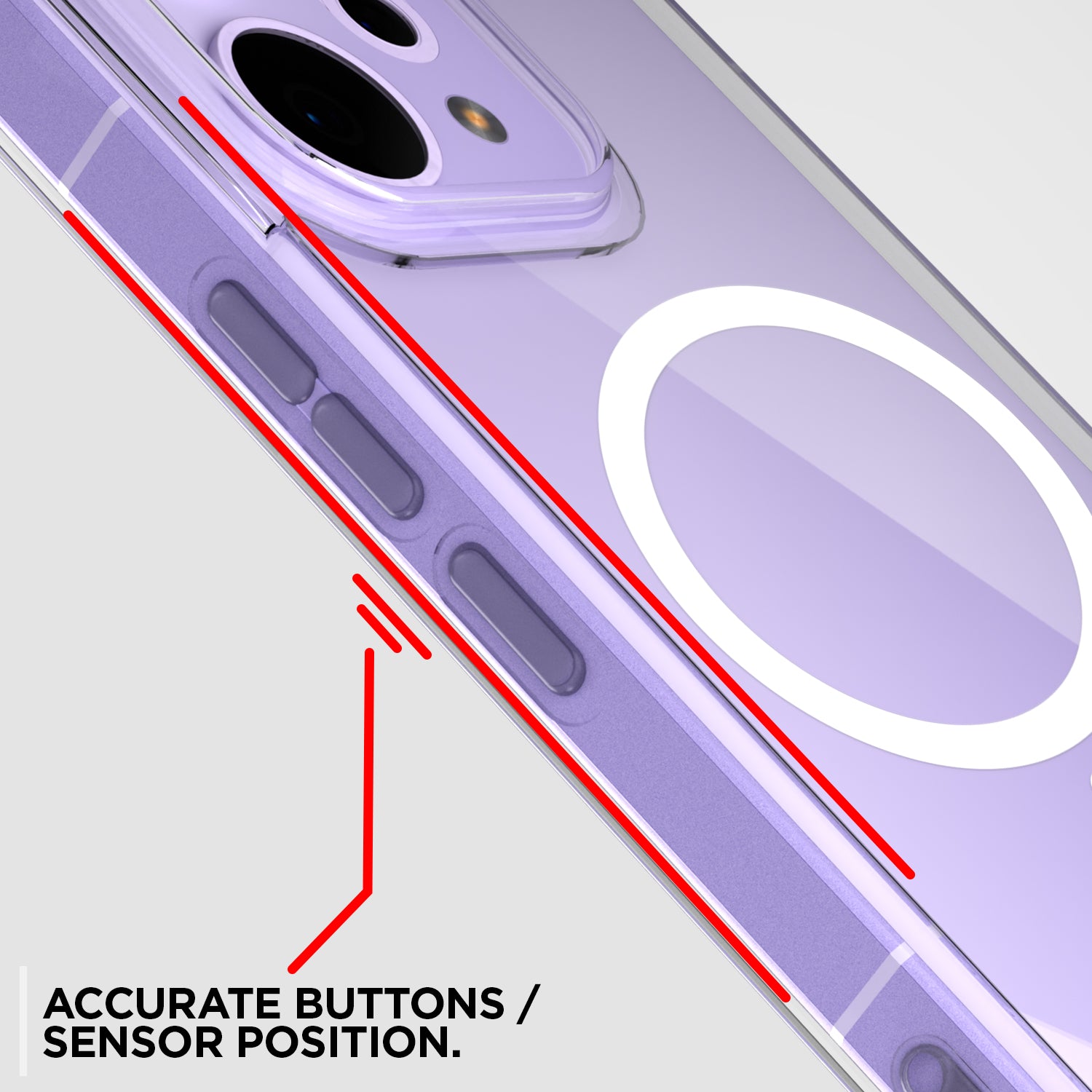 Pikkme Oppo Reno 14 Pro 5G Mag-Safe Shockproof PC + TPU Back Cover (Transparent)