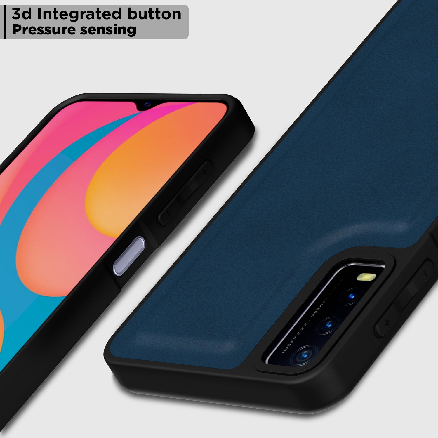 Pikkme Vivo Y12s / Y20 / Y20i / Y20G Premium Leatherback Case (Blue)