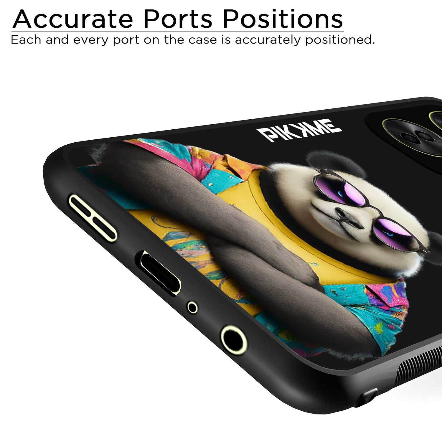 Pikkme Back Cover Pc Tpu + Printed Cool Funky Stylish Black Panda Swag Raised Edges Camera Protection |Bumper Case For OnePlus Nord Ce 3 Lite 5G