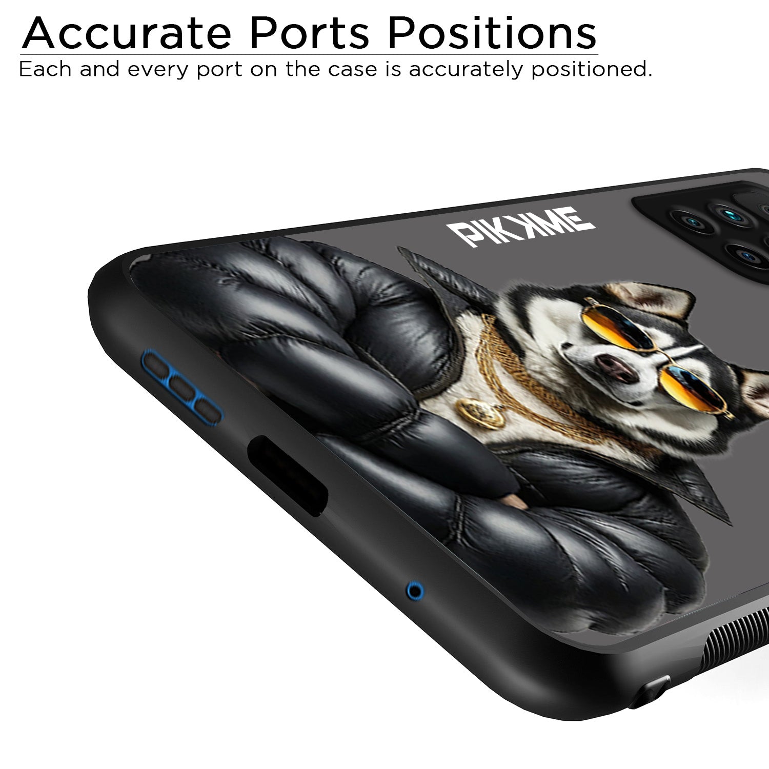 Pikkme Stylish Grey Dog Swag Redmi 10 Prime Nim2 Back Cover (Design 02)