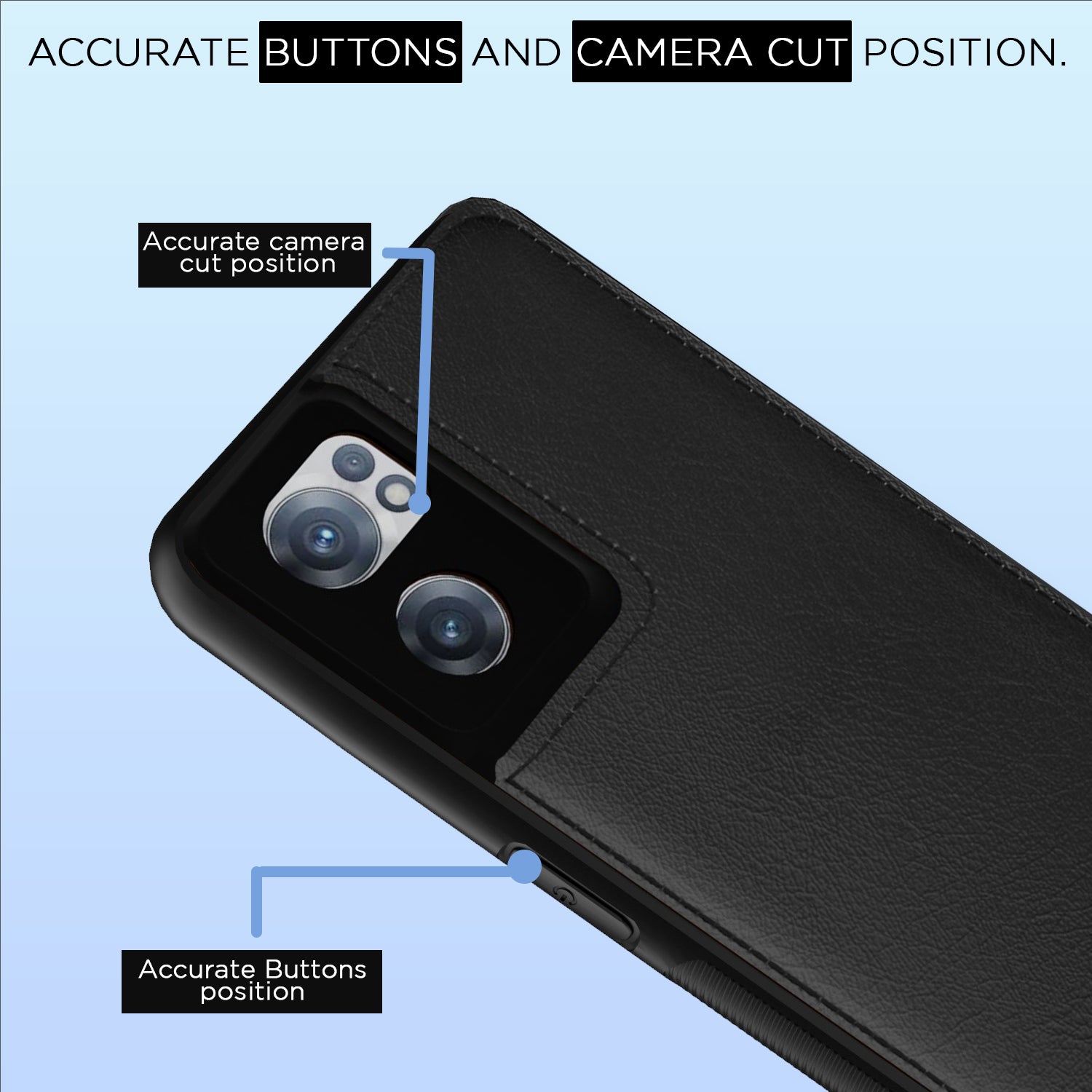 Pikkme OnePlus Nord Ce 2 5G Leather Back Case | Black