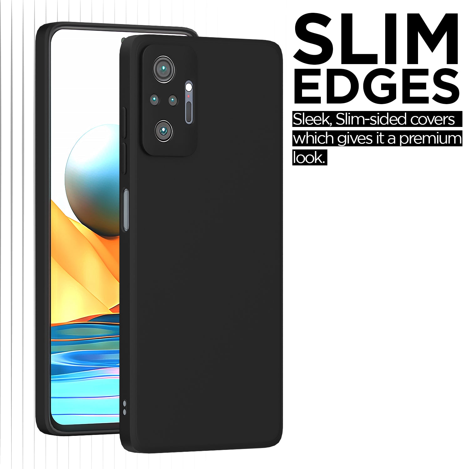 Pikkme Mi Redmi Note 10 Pro / Note 10 Pro Max Soft Matte Liquid Silicone Back Cover (Black)