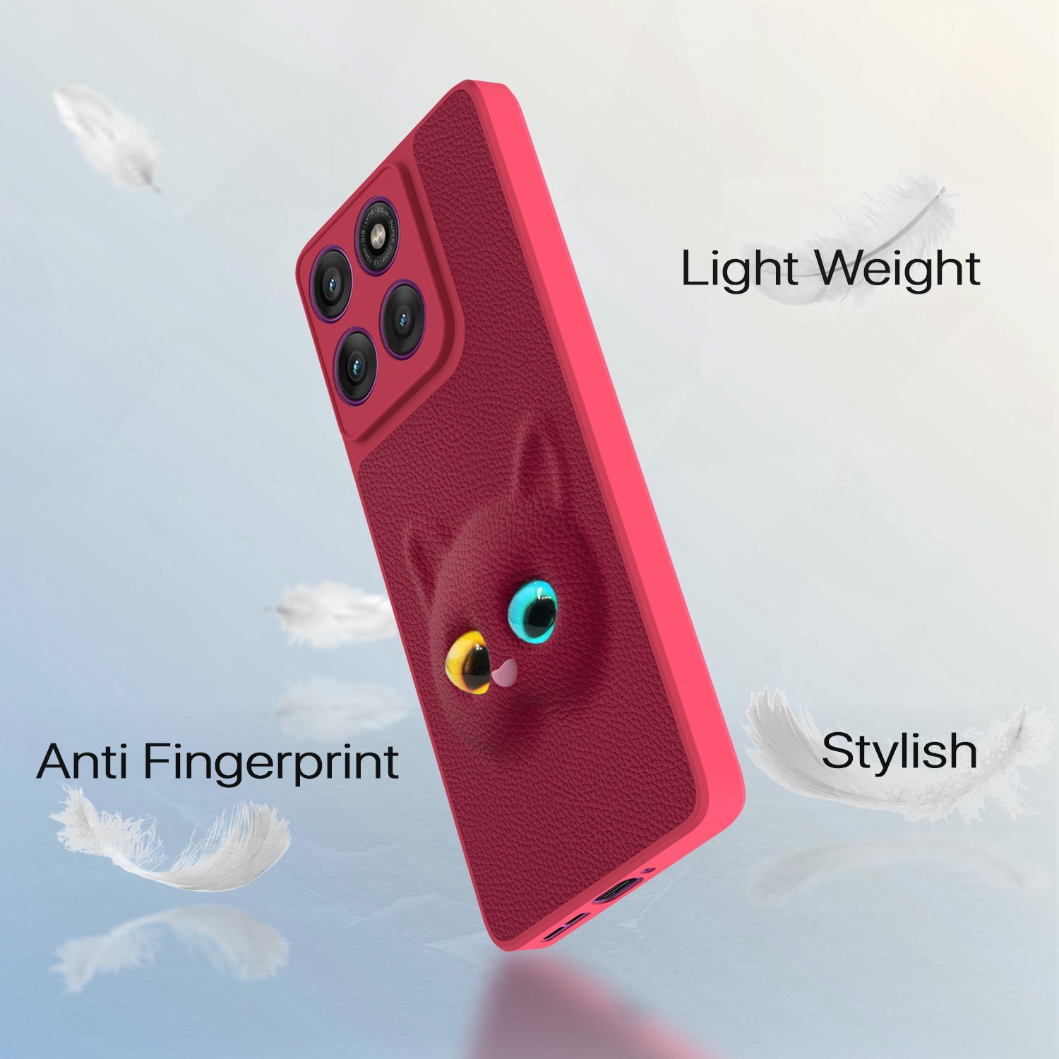 Pikkme Motorola Moto Edge 60 Pro 5G kitty Back Cover (Pink)