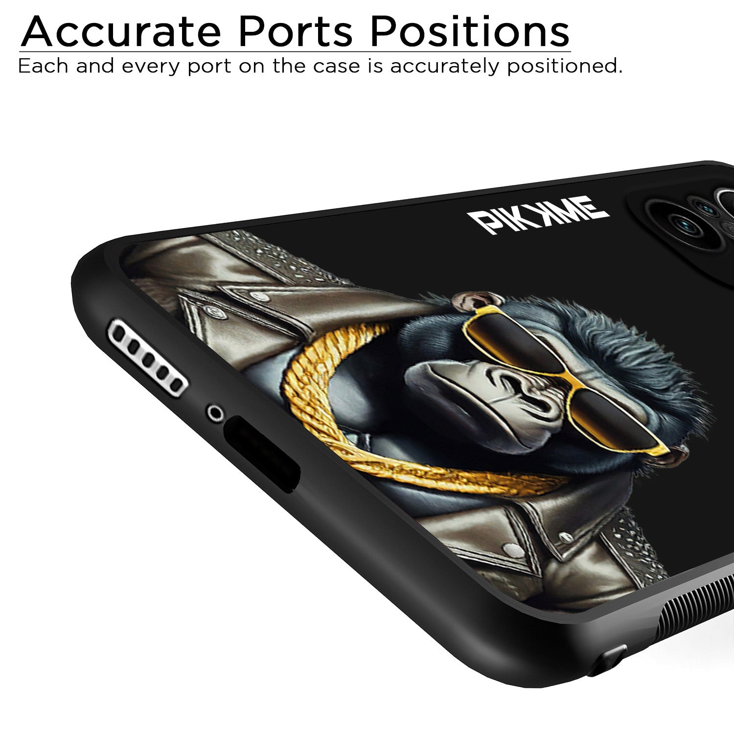 Pikkme Black Gorilla Swag Xiaomi 11X Nim2 Back Cover (Design 07)
