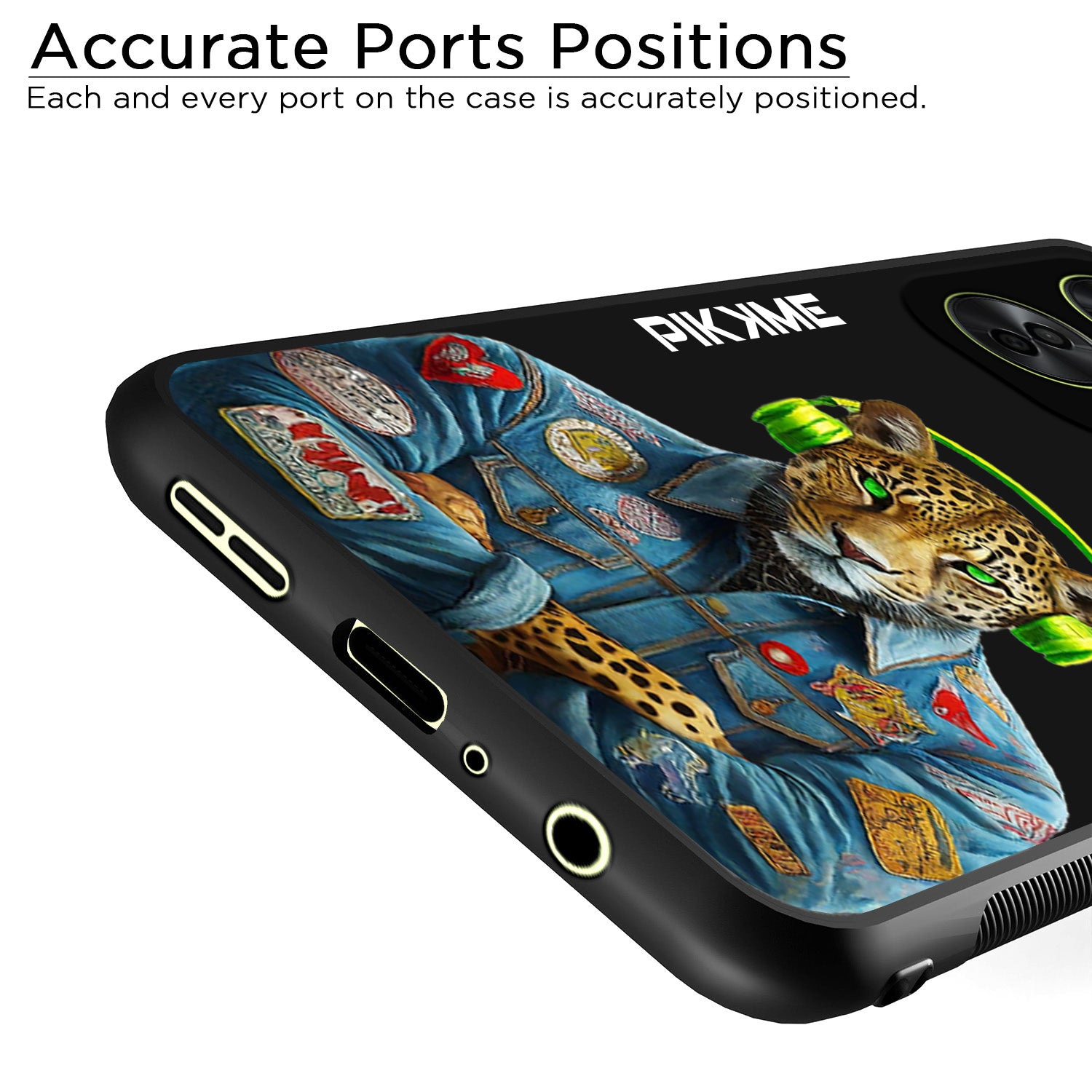 Pikkme Back Cover Pc Tpu + Printed Cool Funky Stylish Black Leopard Swag Raised Edges Camera Protection |Bumper Case For OnePlus Nord Ce 3 Lite 5G