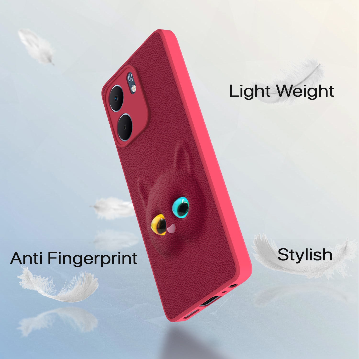 Pikkme Oppo A5x 5G kitty Back Cover (Pink)