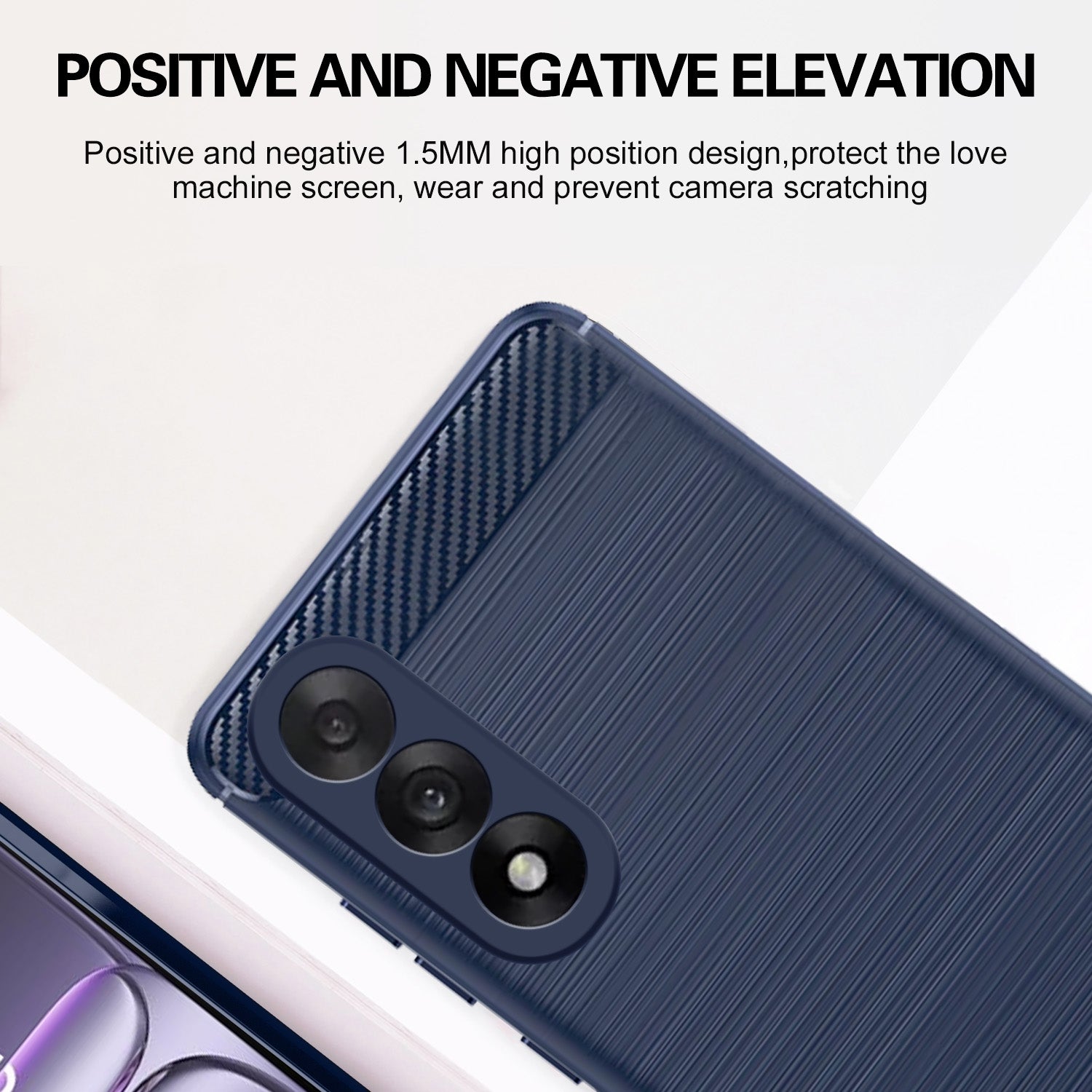 Pikkme OnePlus Nord 5 5G Hybrid Carbon Fiber Back Cover (Blue)