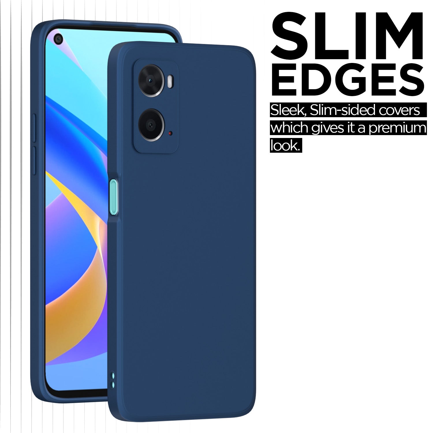 Pikkme Oppo A76 / Oppo A96 / Oppo A36 Liquid Silicone Back Cover | Blue