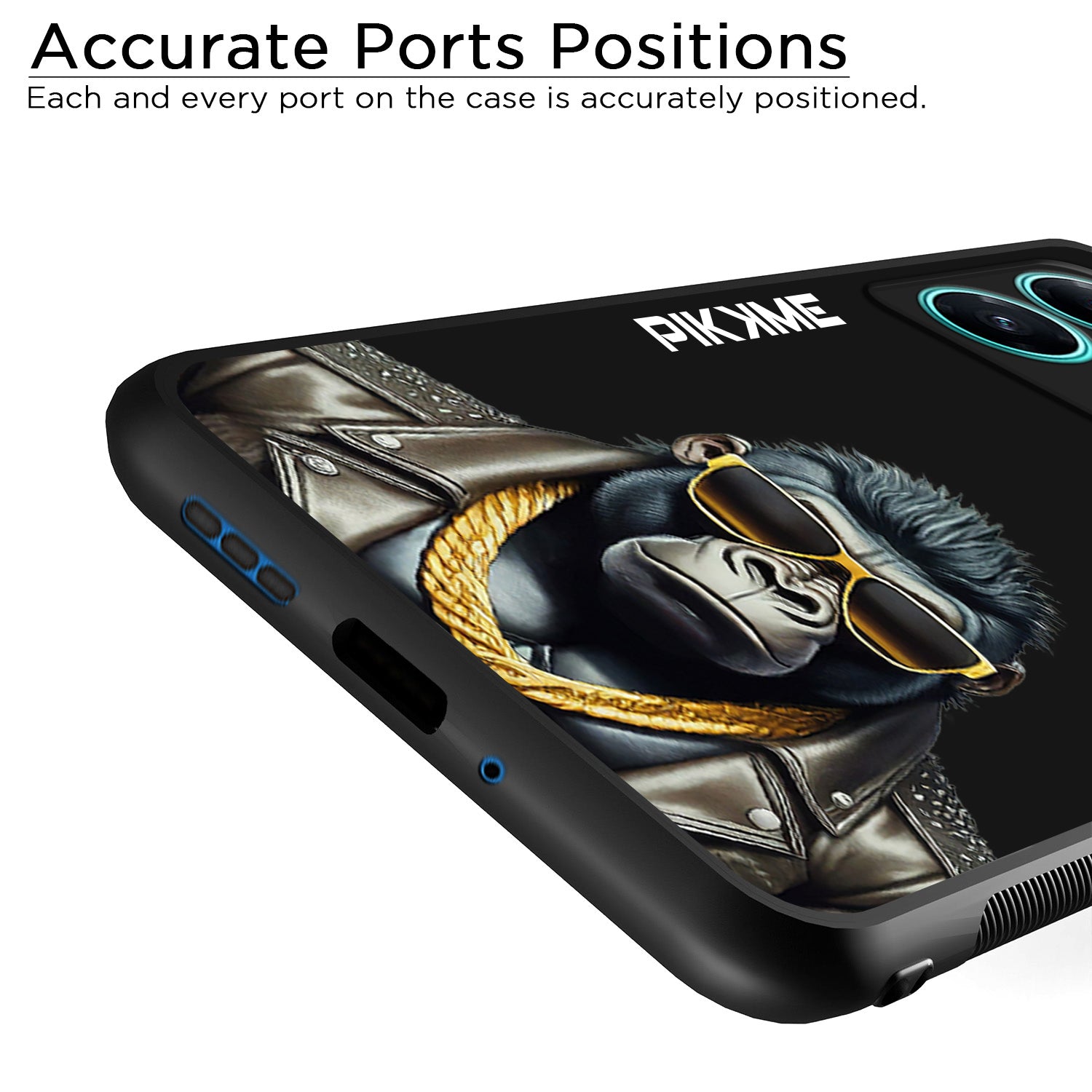 Pikkme Black Gorilla Swag Vivo V25 5G Nim2 Back Cover (Design 07)