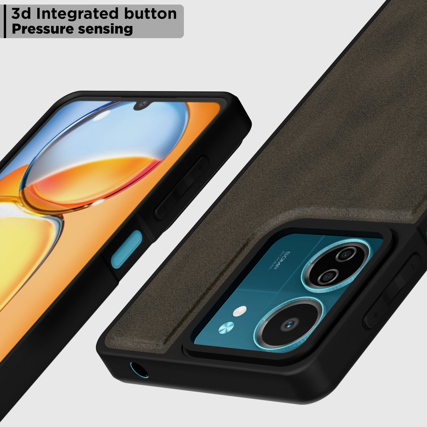 Pikkme Redmi 13C 5G Premium Leatherback Case (Brown)