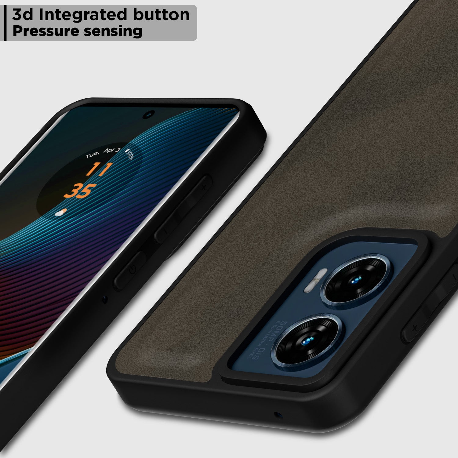 Pikkme Motorola Moto Edge 50 Fusion 5G Premium Super Soft-Touch Leatherback Case (Brown)