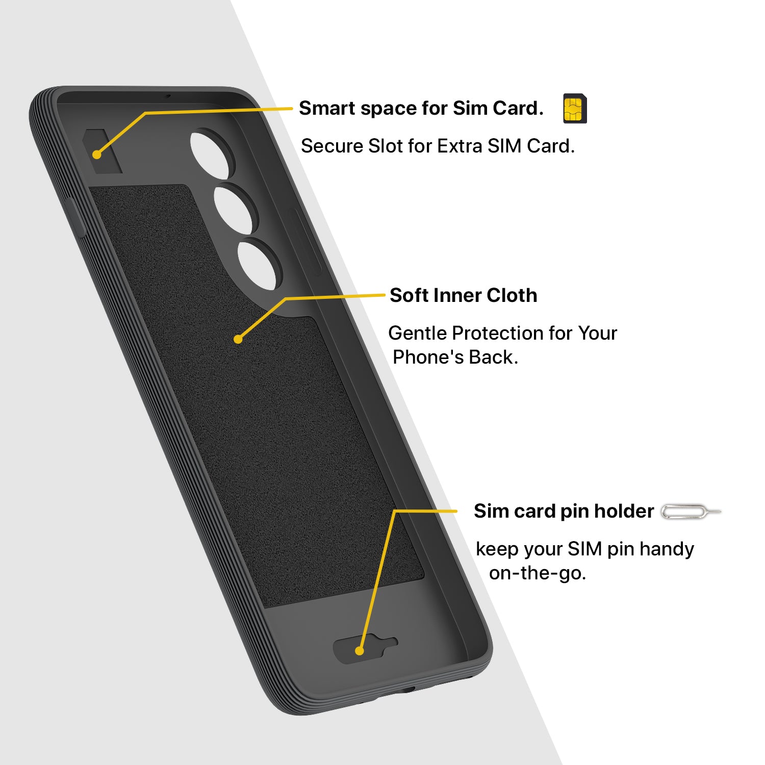 Pikkme OnePlus Nord 5 5G Shockproof Soft Flexible Gencase Back Cover (Grey)