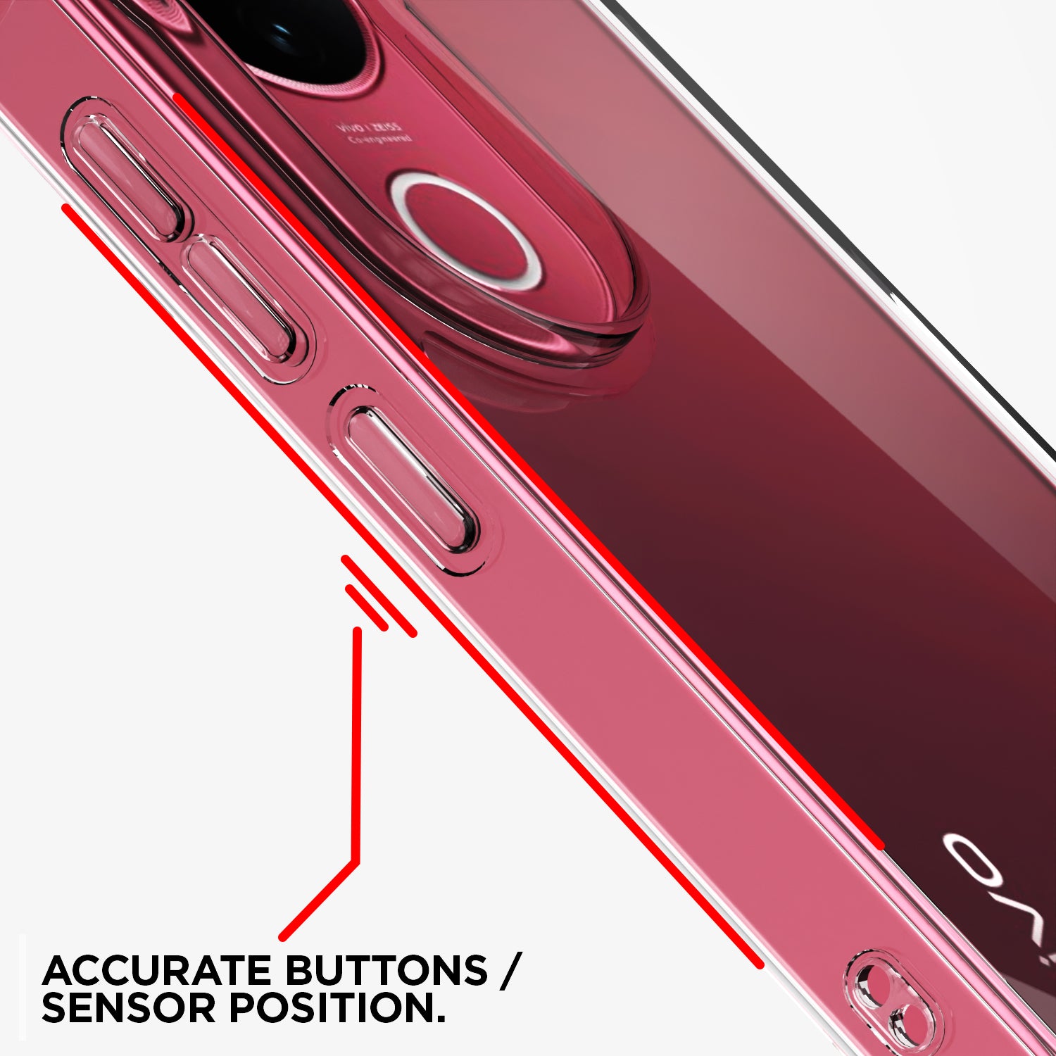 Pikkme Vivo V50 5G / V50e 5G PC + TPU Crystal Clear Transparent Back Cover (Transparent)