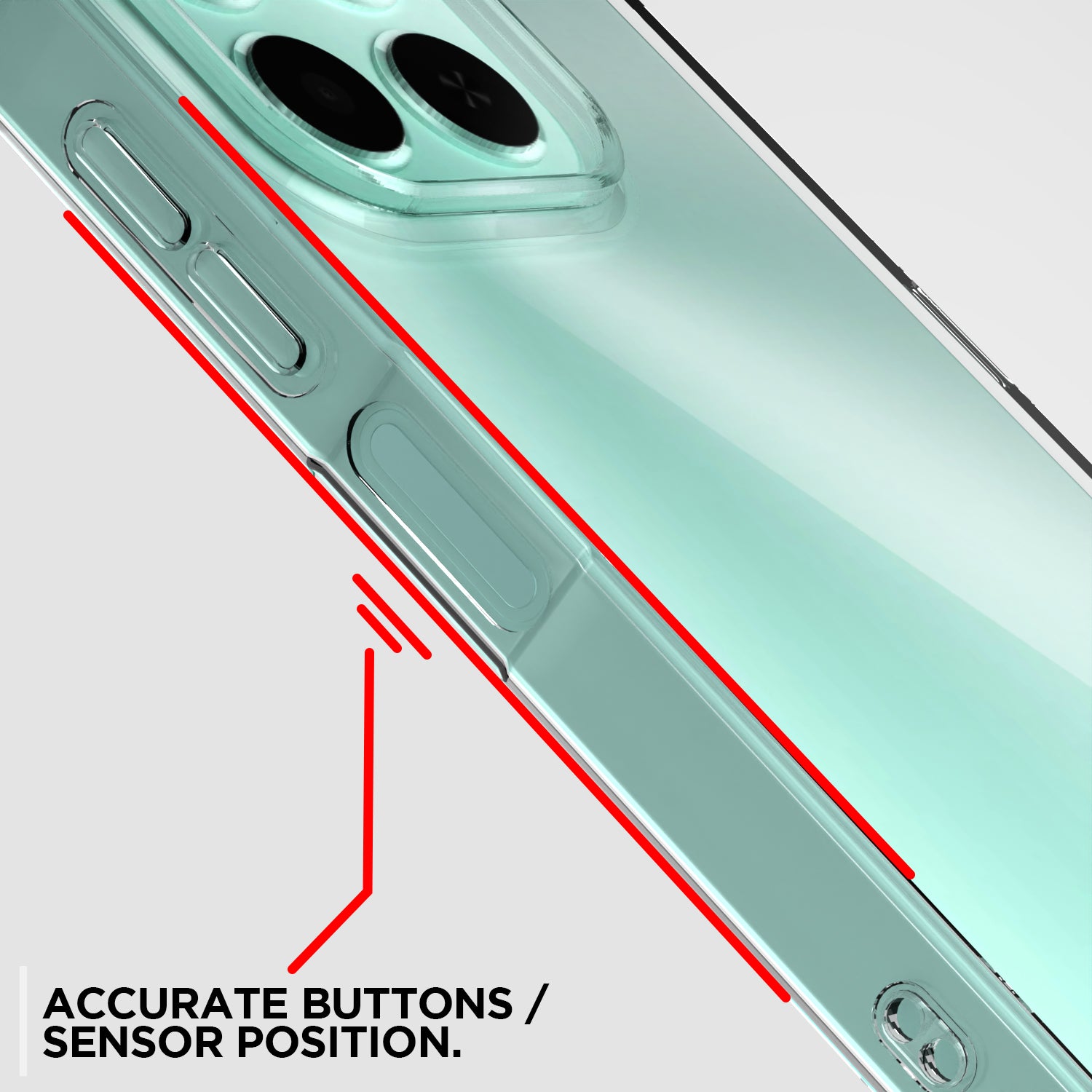 Pikkme Honor X6C PC + TPU Crystal Clear Transparent Back Cover (Transparent)