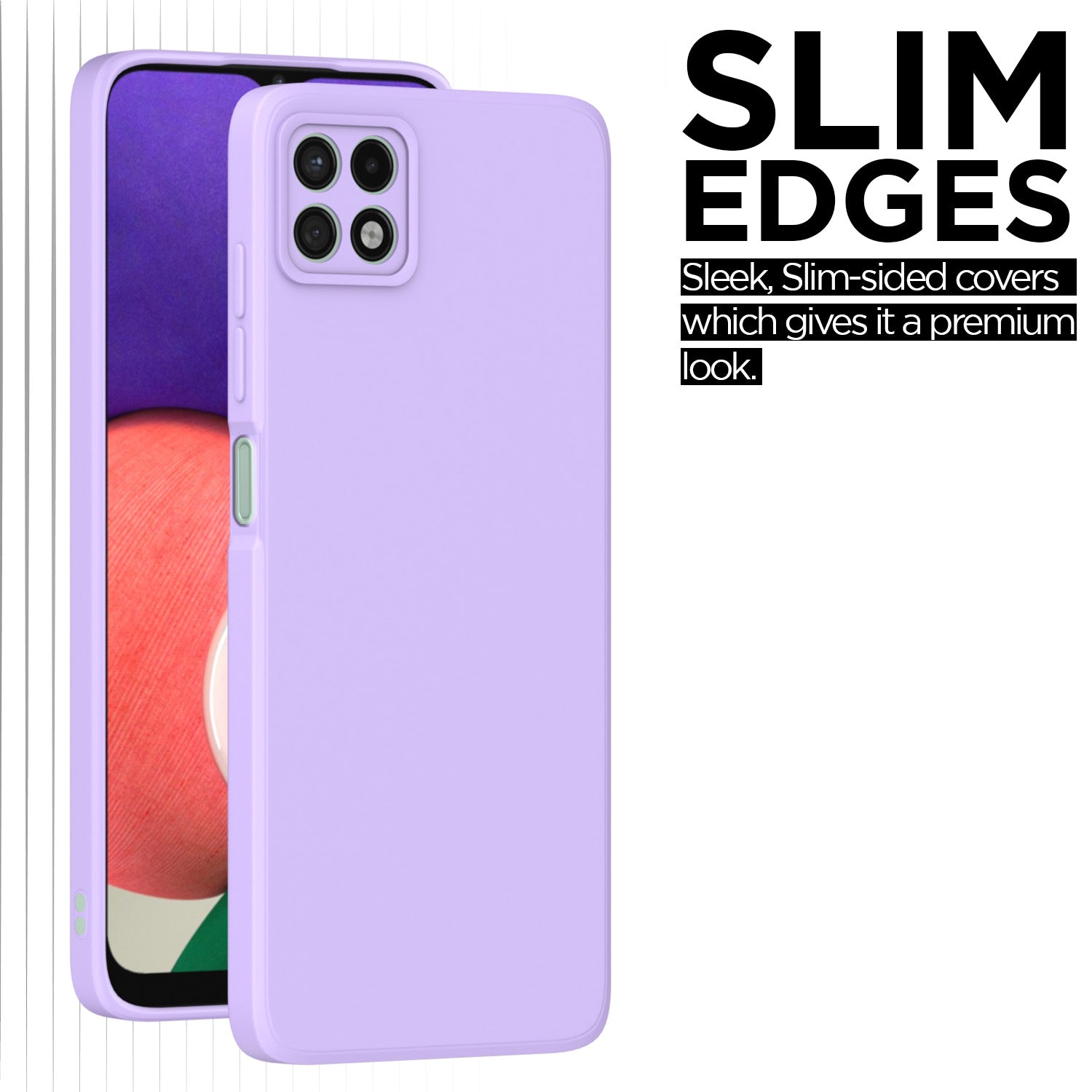 Pikkme Samsung Galaxy A22 5G Liquid Silicone Back Cover | Purple