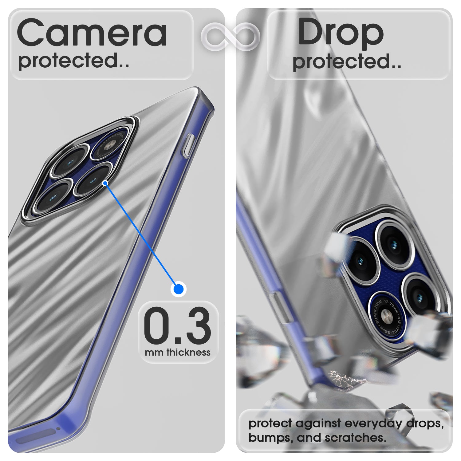 Pikkme Motorola Moto Edge 60 Pro 5G Swirl Design Silver Forest Back Cover (Silver)