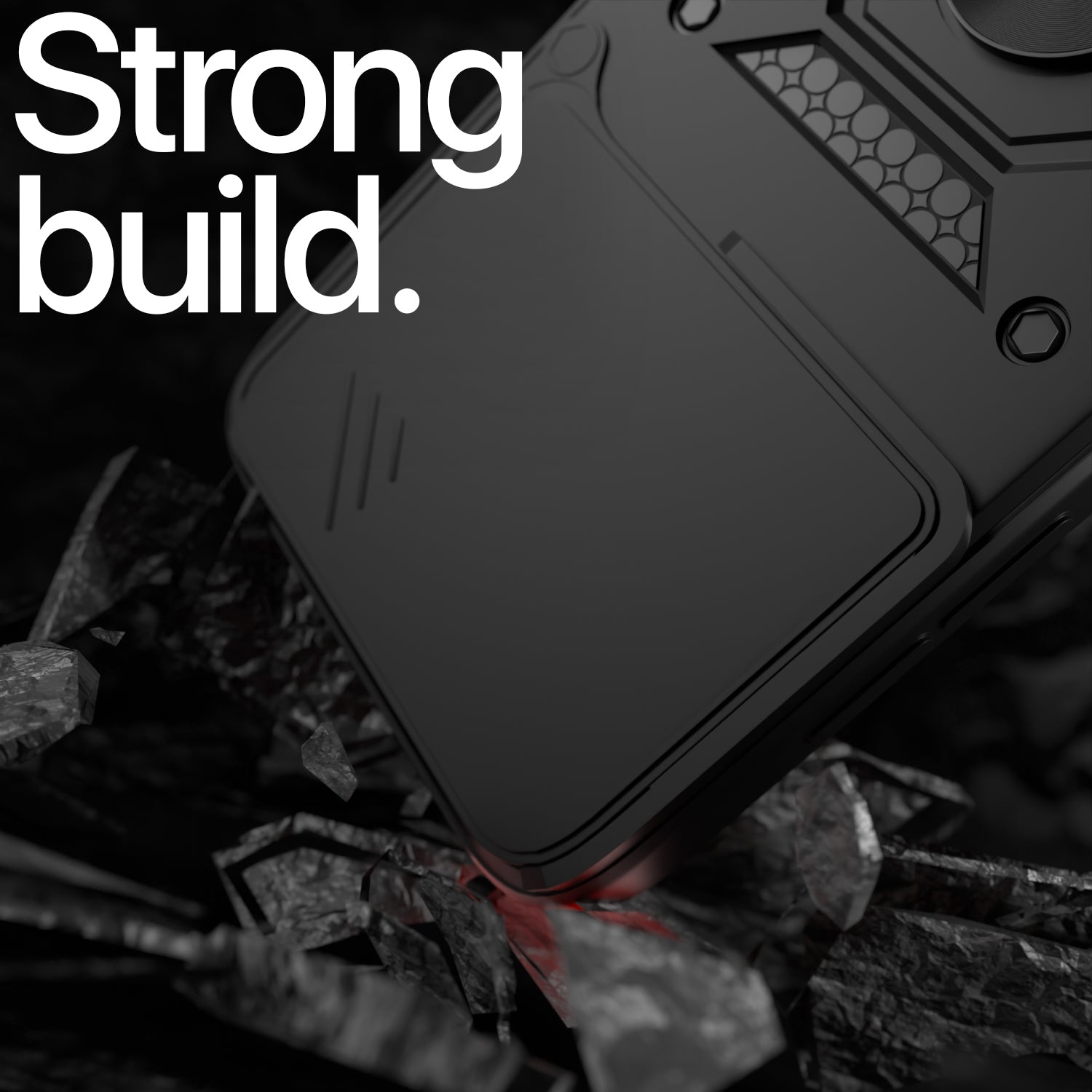 Pikkme Vivo X200 Fe 5G Sliding Camera Shield & Stand D10 Tough Armor Back Cover (Black)