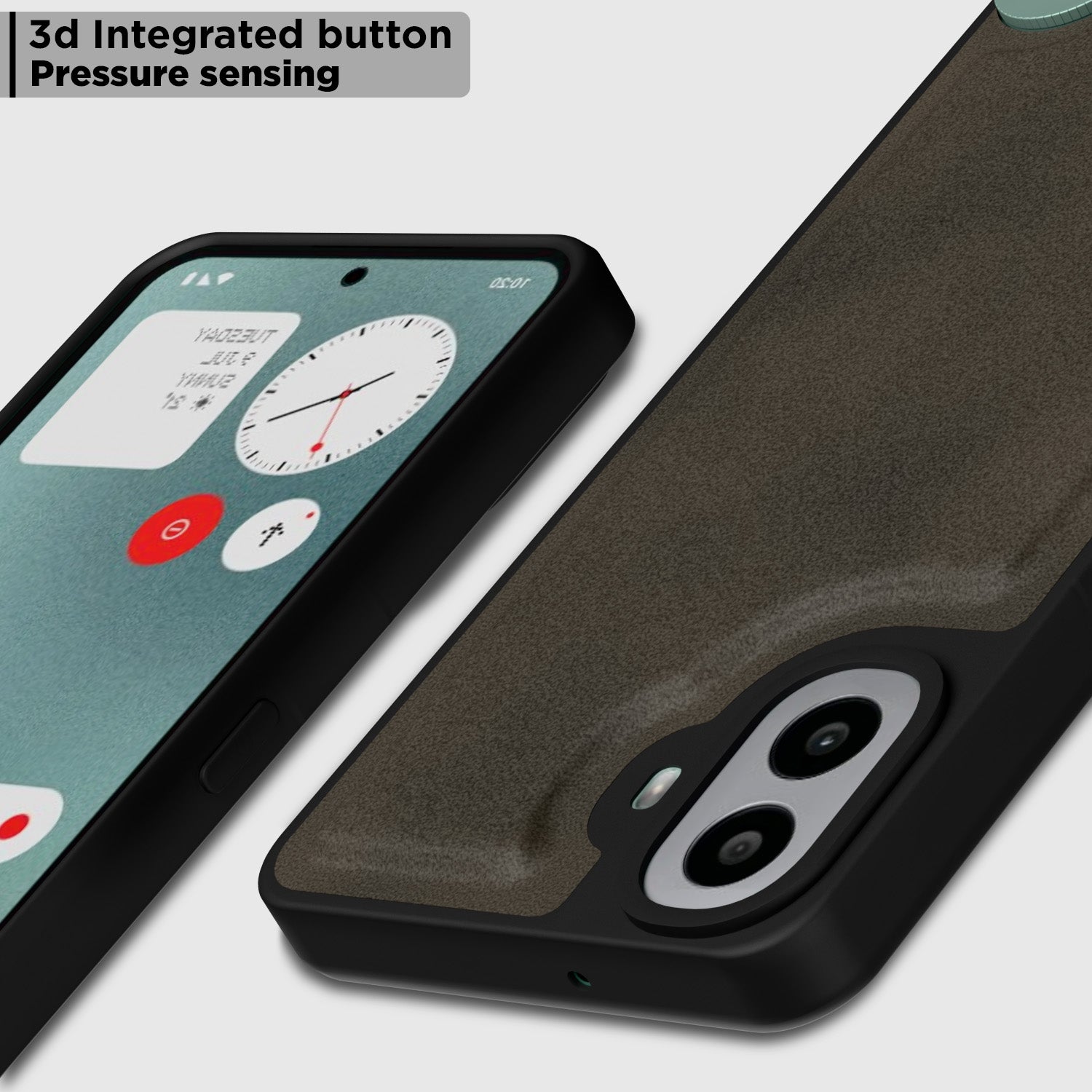 Pikkme CMF by Nothing Phone 1 Premium Super Soft-Touch Leatherback Case (Brown)