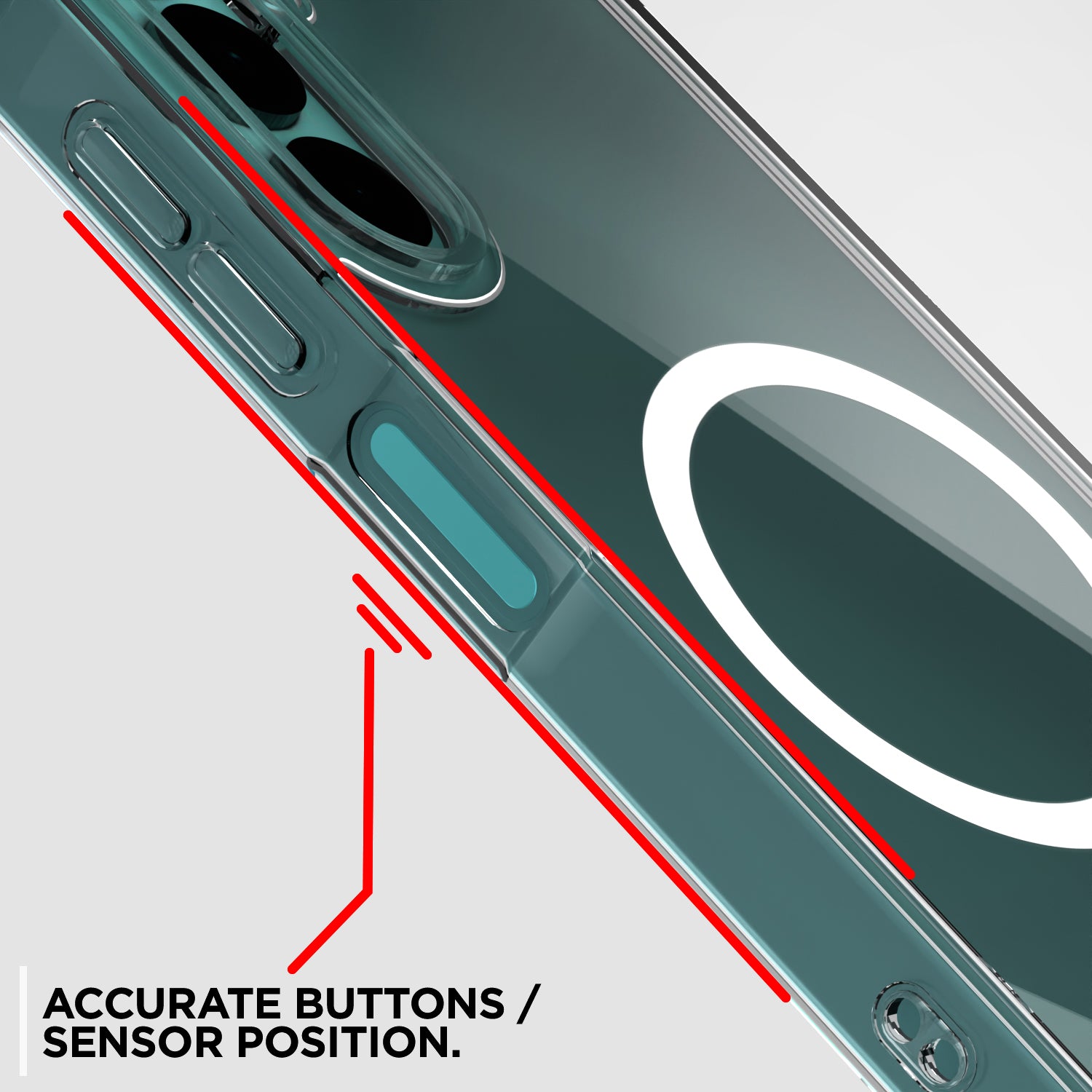 Pikkme Samsung Galaxy A16 5G Mag-Safe Shockproof PC + TPU Back Cover (Transparent)