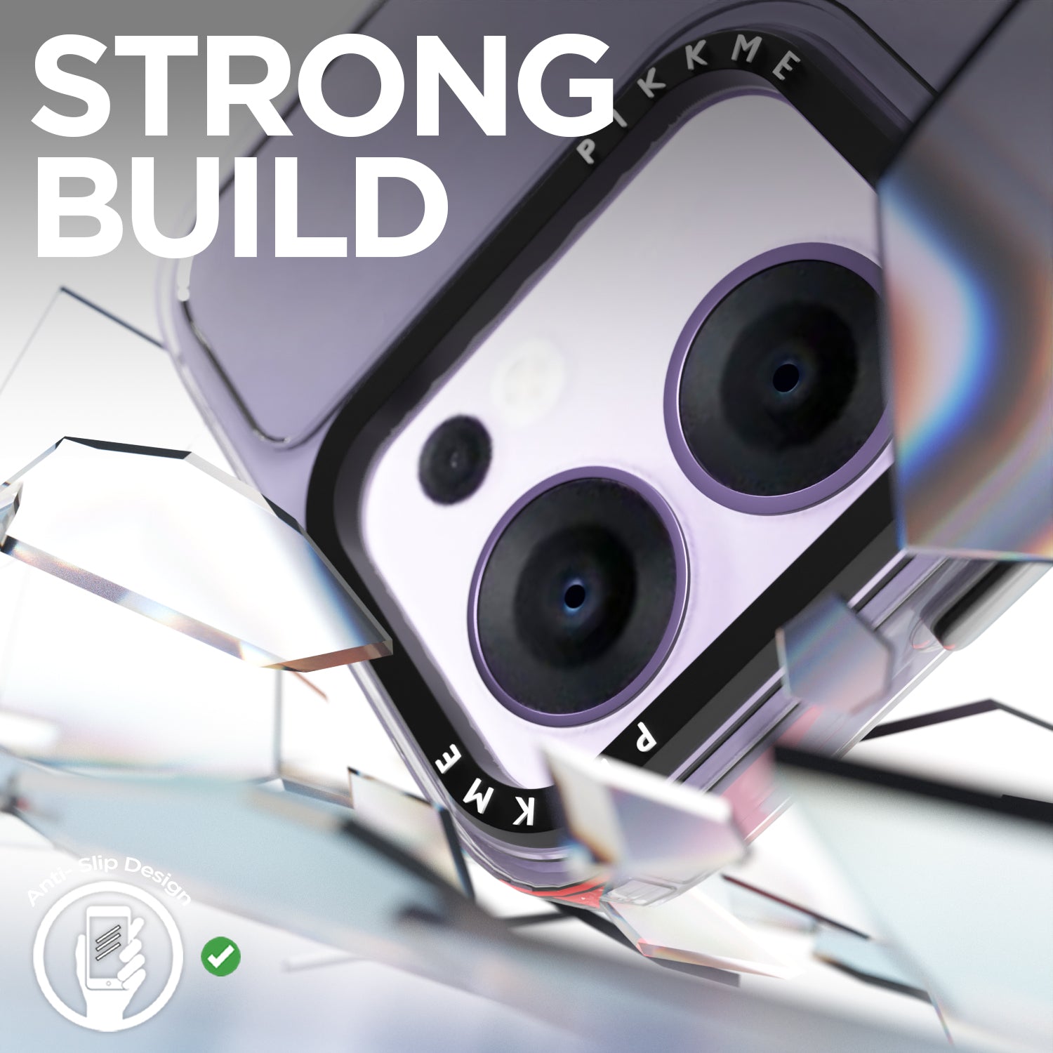 Pikkme Oppo Reno 13F 5G Transring Back Cover (Transparent)