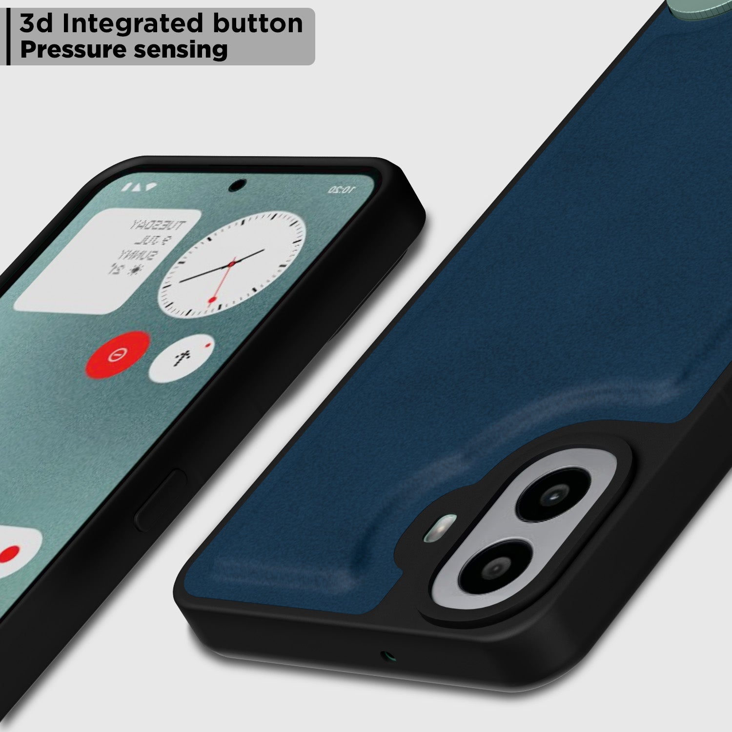 Pikkme CMF by Nothing Phone 1 Premium Super Soft-Touch Leatherback Case (Blue)