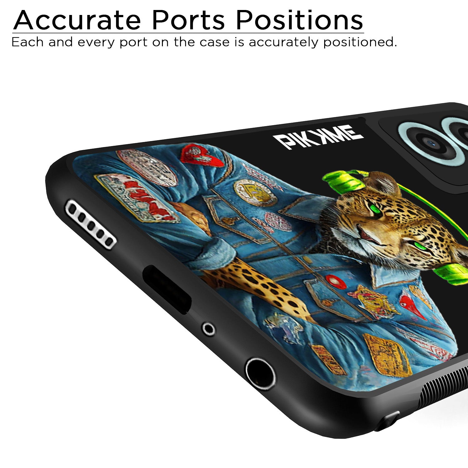 Pikkme Back Cover Pc Tpu + Printed Cool Funky Stylish Black Leopard Swag Raised Edges Camera Protection |Bumper Case For OnePlus Nord Ce 2 5G