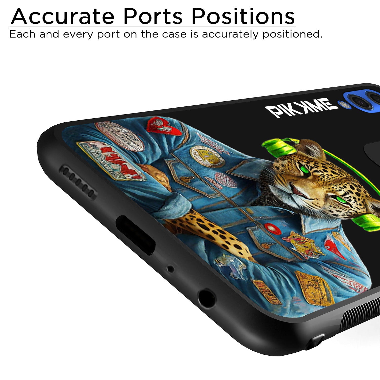 Pikkme Back Cover Pc Tpu + Printed Cool Funky Stylish Black Leopard Swag Raised Edges Camera Protection |Bumper Case For Honor 10 Lite (Design 03)