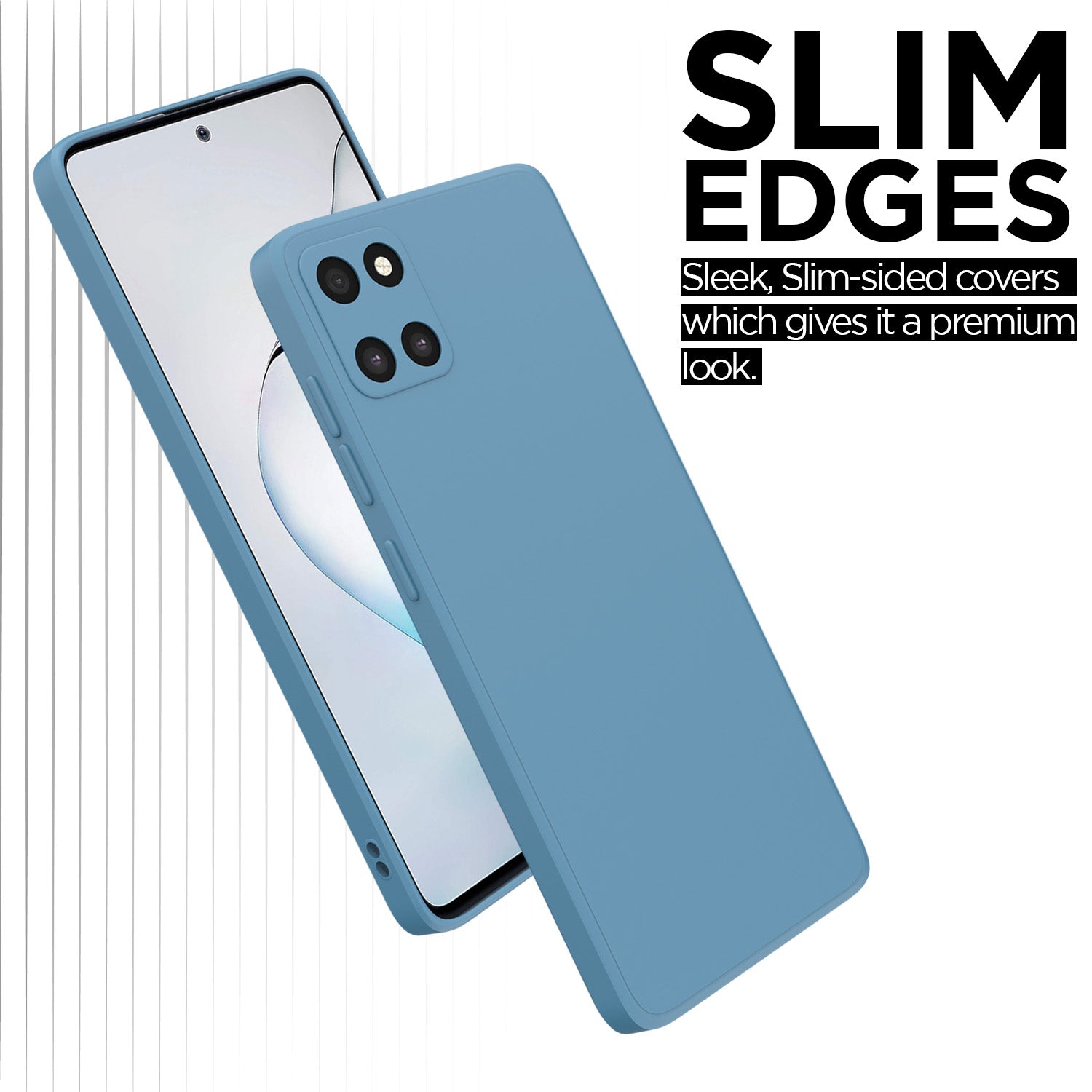 Pikkme Samsung Galaxy Note 10 Lite Liquid Silicone Back Cover | Aqua Blue
