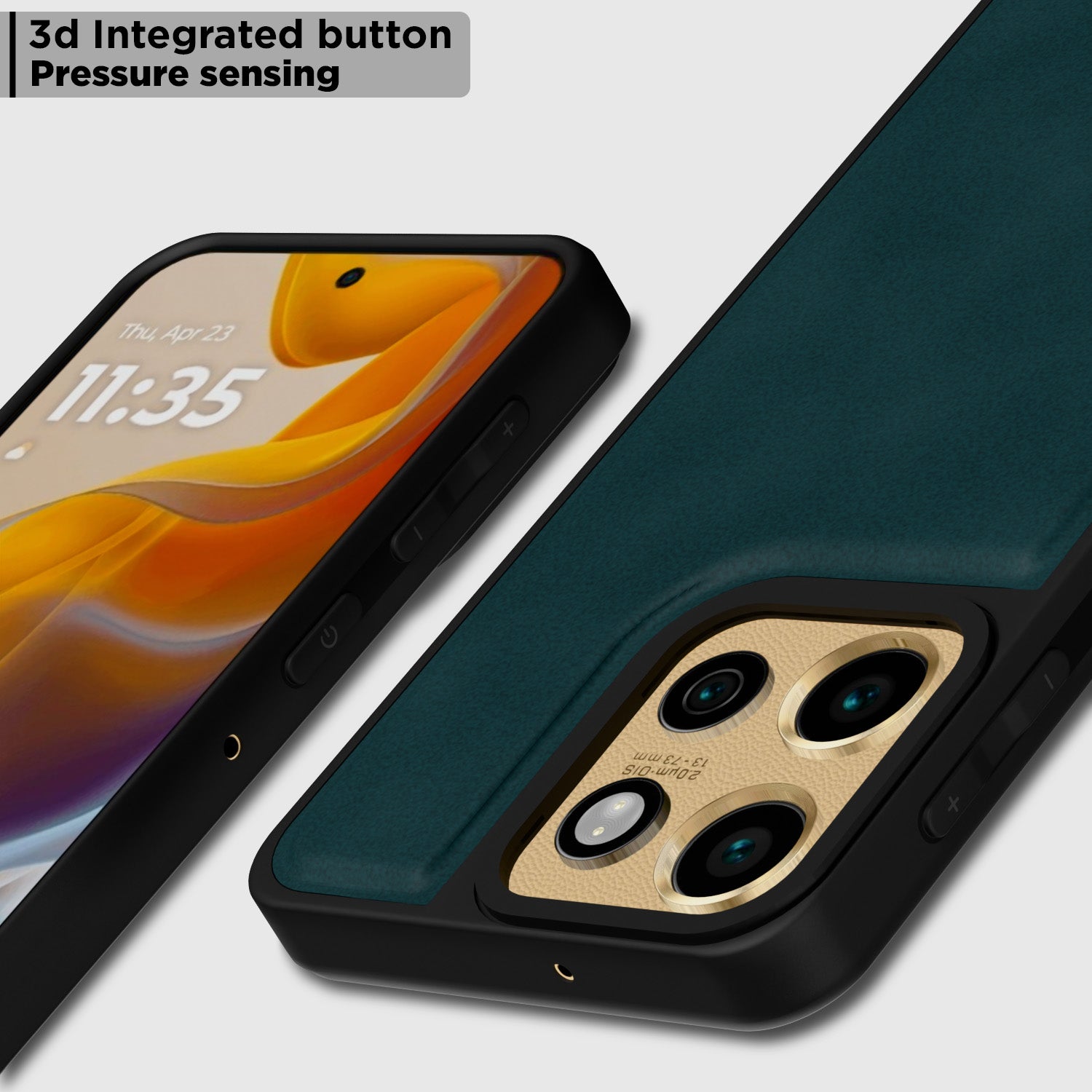 Pikkme Motorola Moto Edge 50 Neo 5G Premium Super Soft-Touch Leatherback Case (Green)