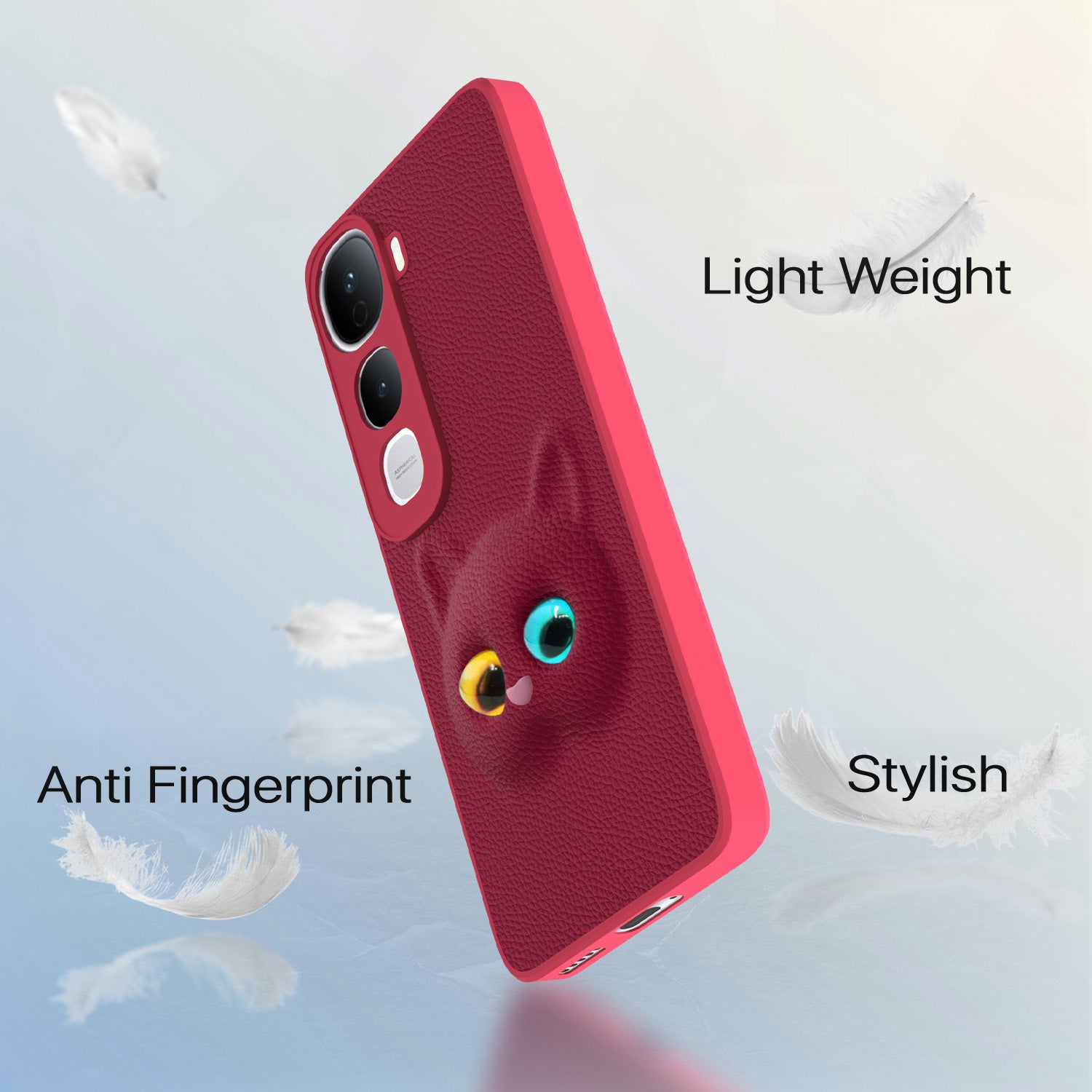 Pikkme Vivo Y400 Pro 5G kitty Back Cover (Pink)