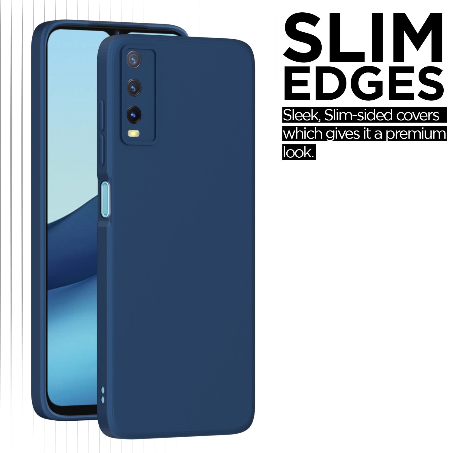 Pikkme Vivo Y12s / Y20 / Y20i / Y20G Liquid Silicone Back Cover | Blue