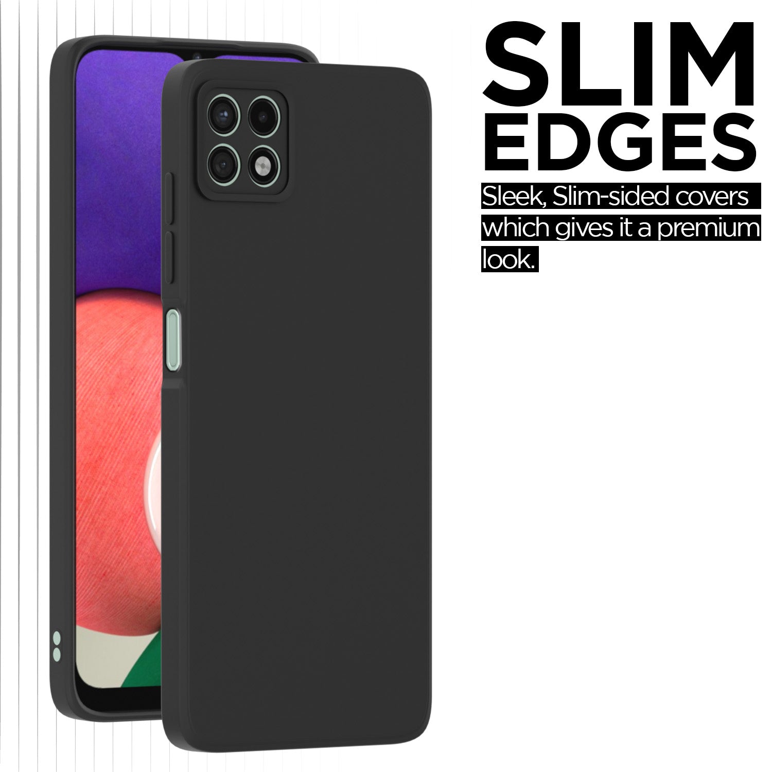 Pikkme Samsung Galaxy A22 5G Liquid Silicone Back Cover | Black