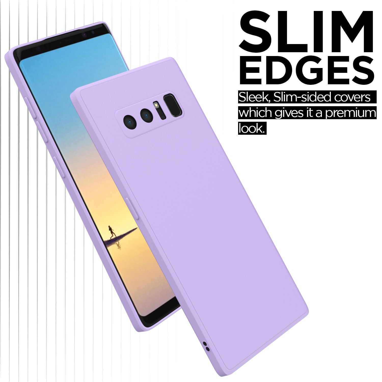 Pikkme Samsung Galaxy Note 8 Soft Matte Silicone Shockproof Case | Purple