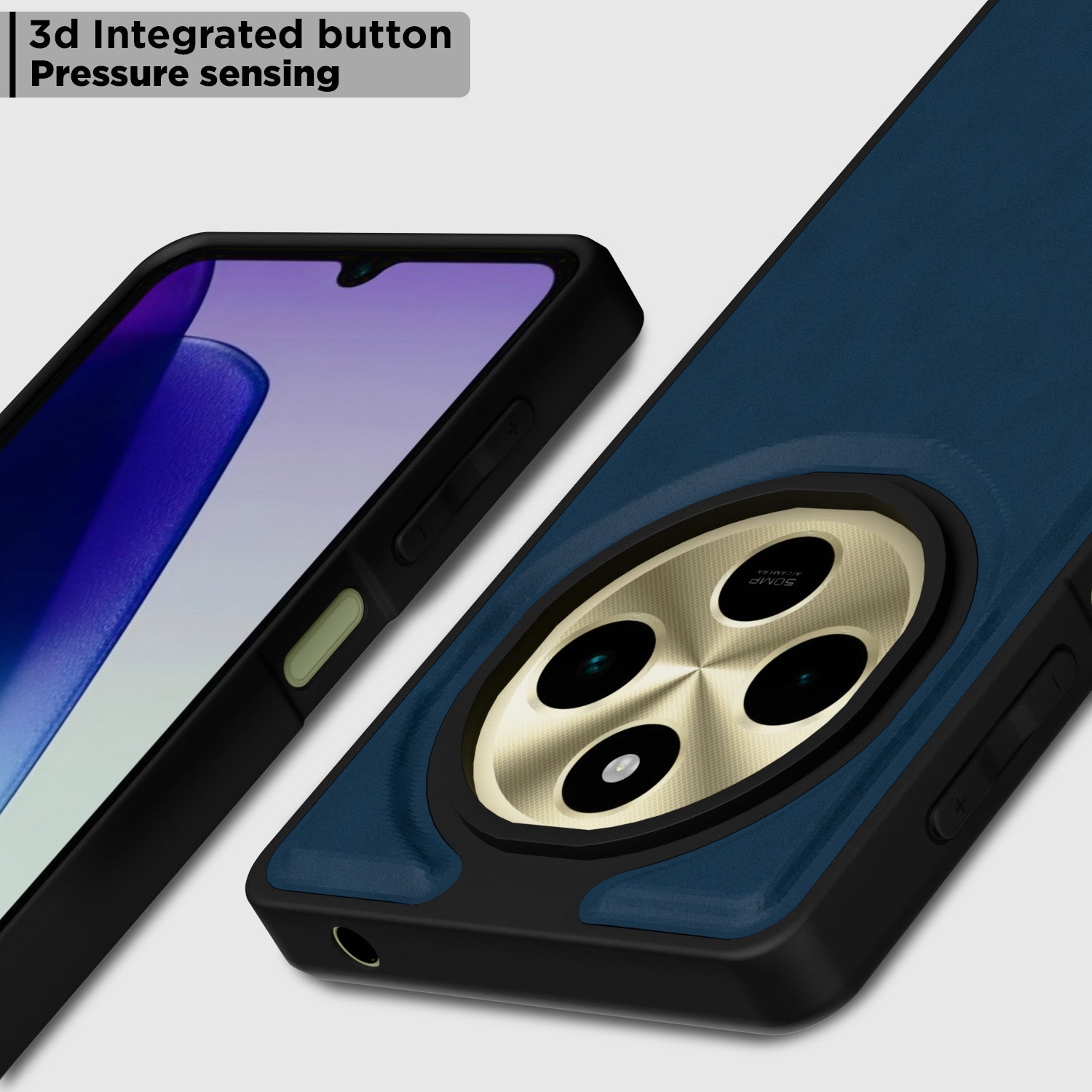 Pikkme Redmi A4 5G / Redmi 14C 5G / Poco C75 5G Premium Leatherback Case (Blue)