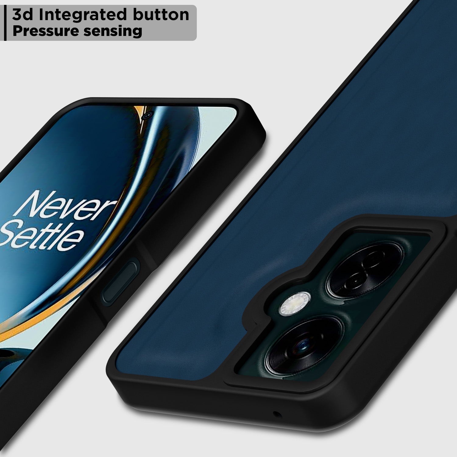 Pikkme OnePlus Nord Ce 3 Lite 5G Premium Super Soft-Touch Leatherback Case (Blue)