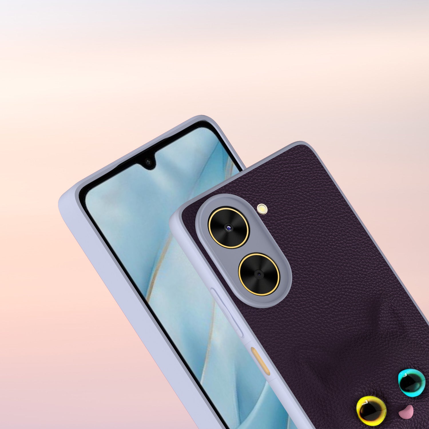Pikkme Poco C71 / Redmi A5 Kitty Back Cover (Purple)