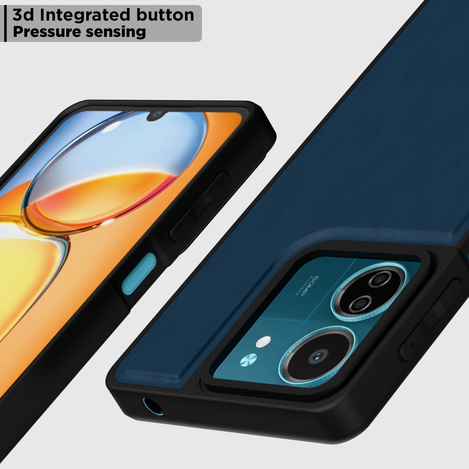 Pikkme Redmi 13C 5G Premium Leatherback Case (Blue)