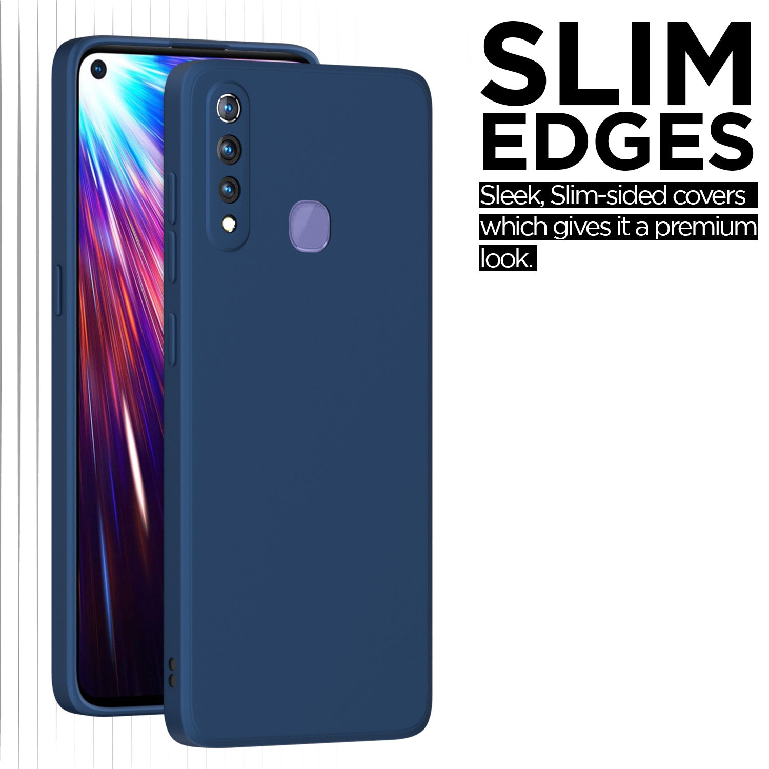 Pikkme Vivo Z1 Pro Soft Matte Silicone Shockproof Case | Blue
