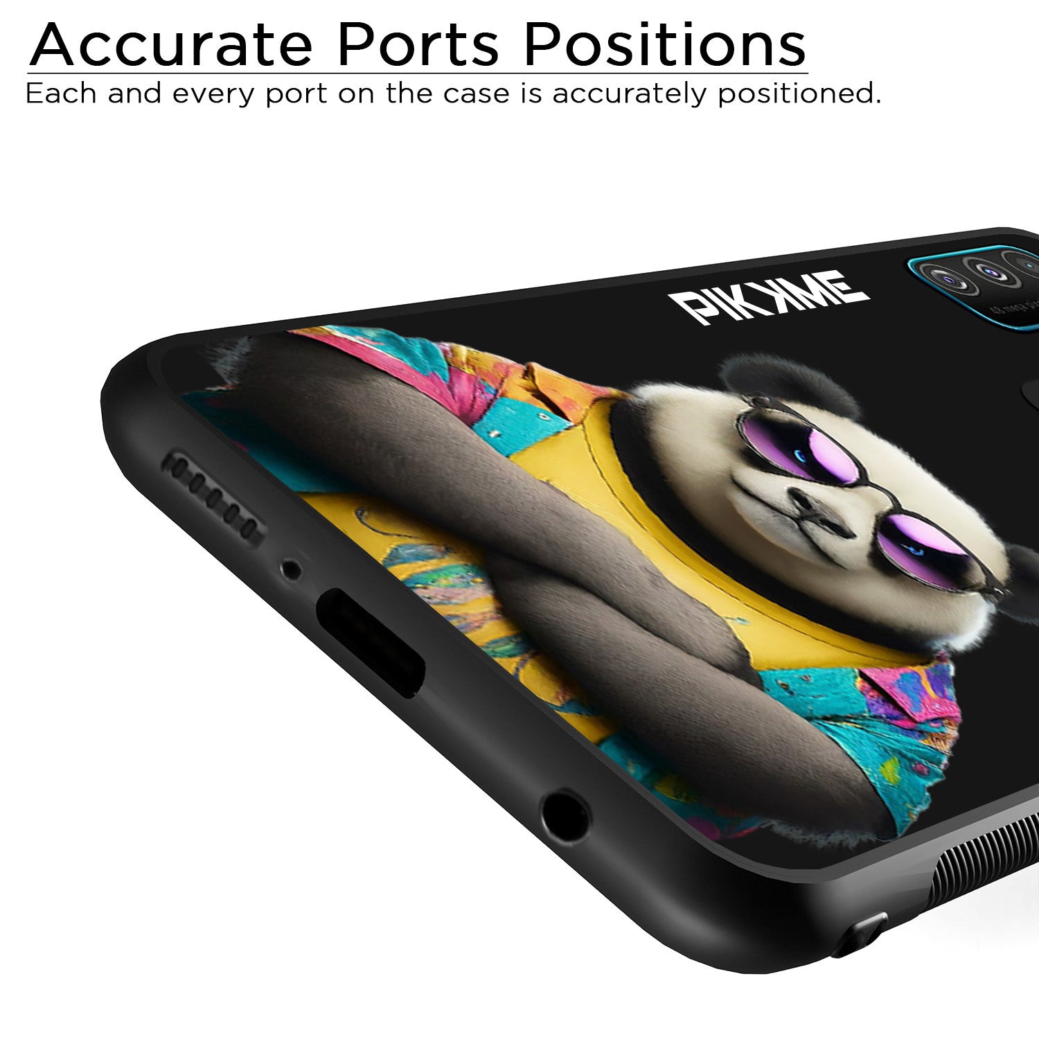 Pikkme Black Panda Swag Samsung Galaxy M30s Nim2 Back Cover (Design 05)